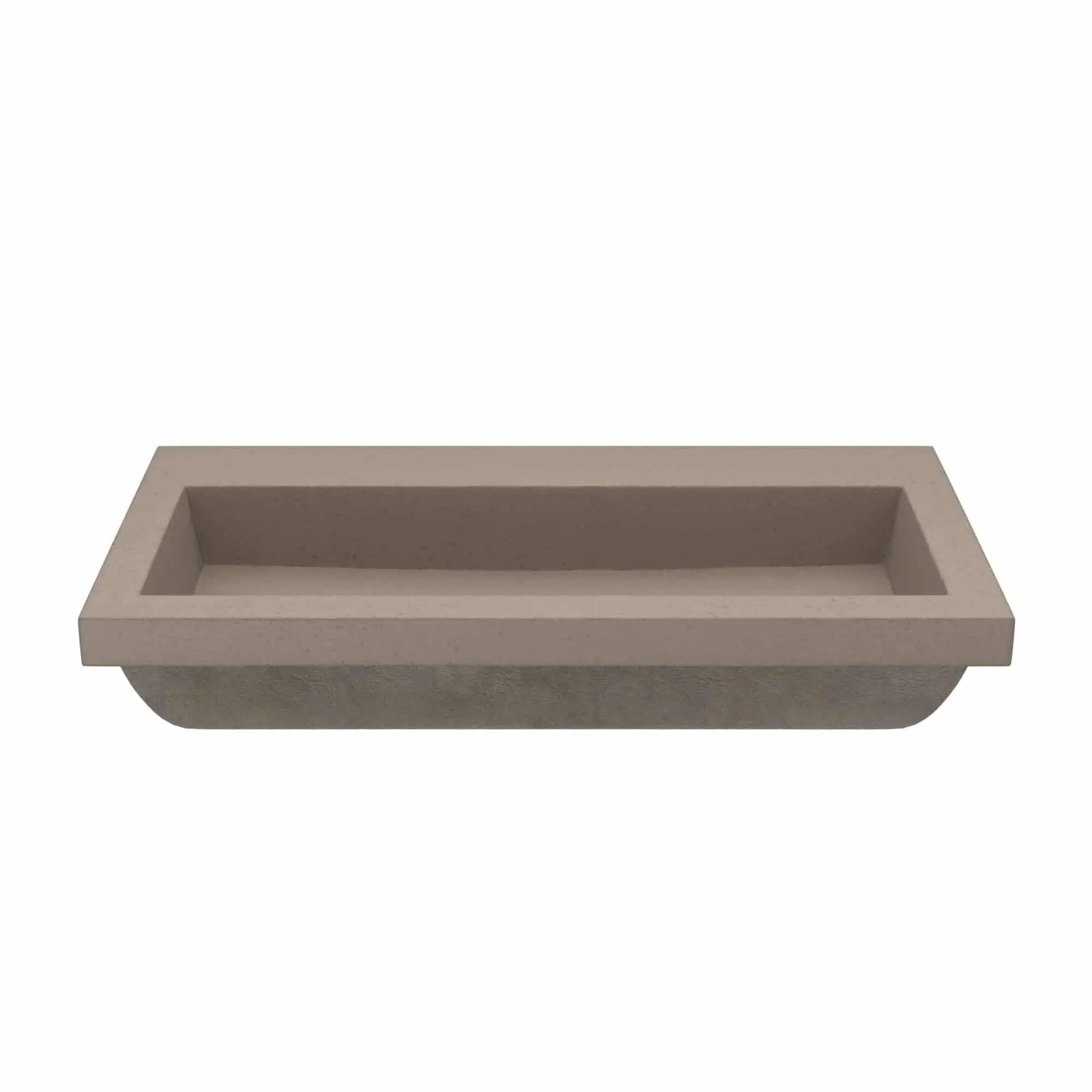 36 NativeStone Trough Drop-in Rectangular Bathroom Sink - 36 x 19 x 5