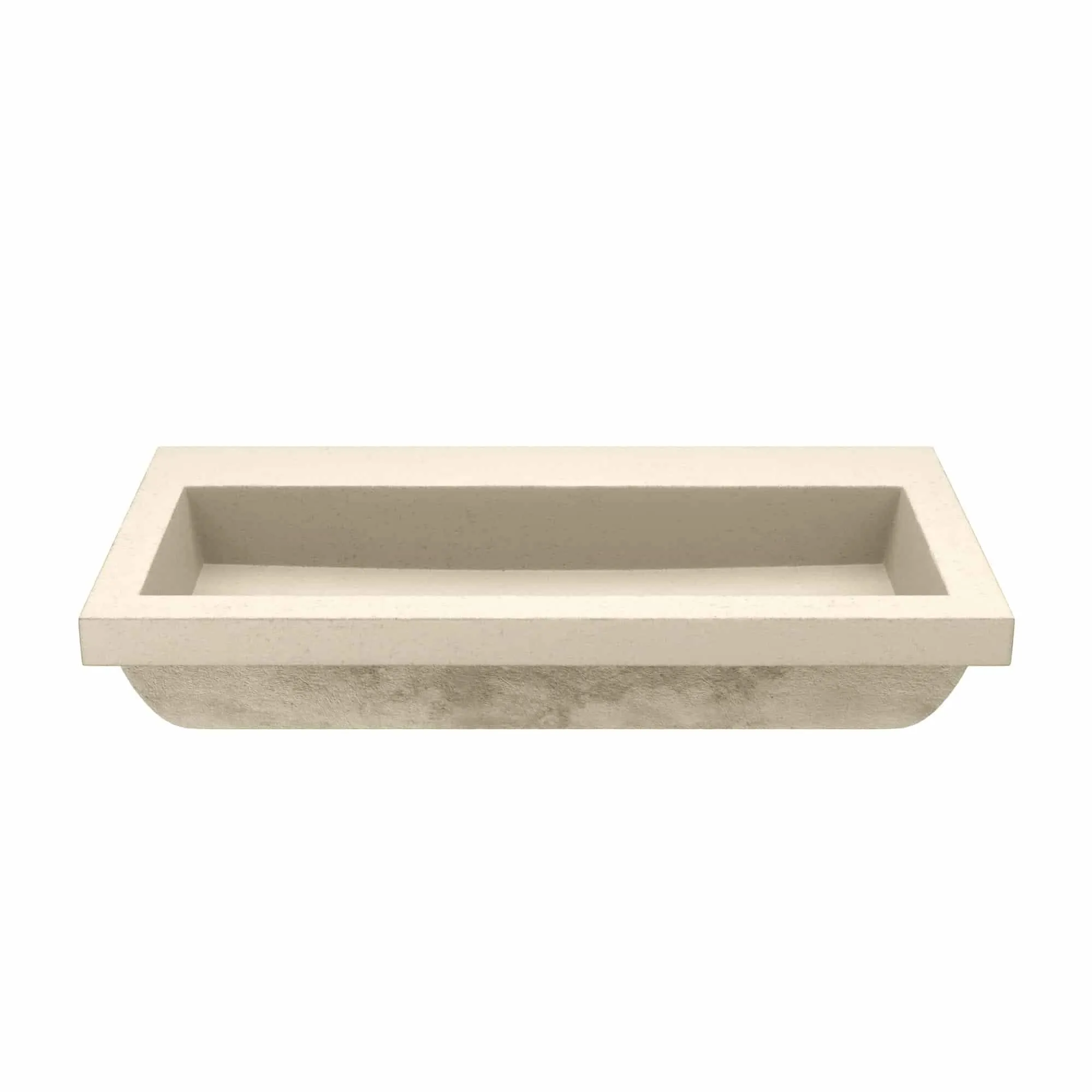36 NativeStone Trough Drop-in Rectangular Bathroom Sink - 36 x 19 x 5