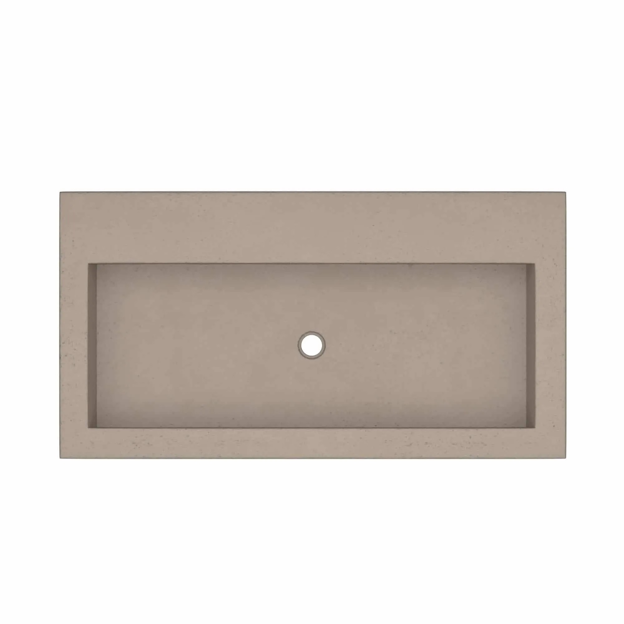 36 NativeStone Trough Drop-in Rectangular Bathroom Sink - 36 x 19 x 5