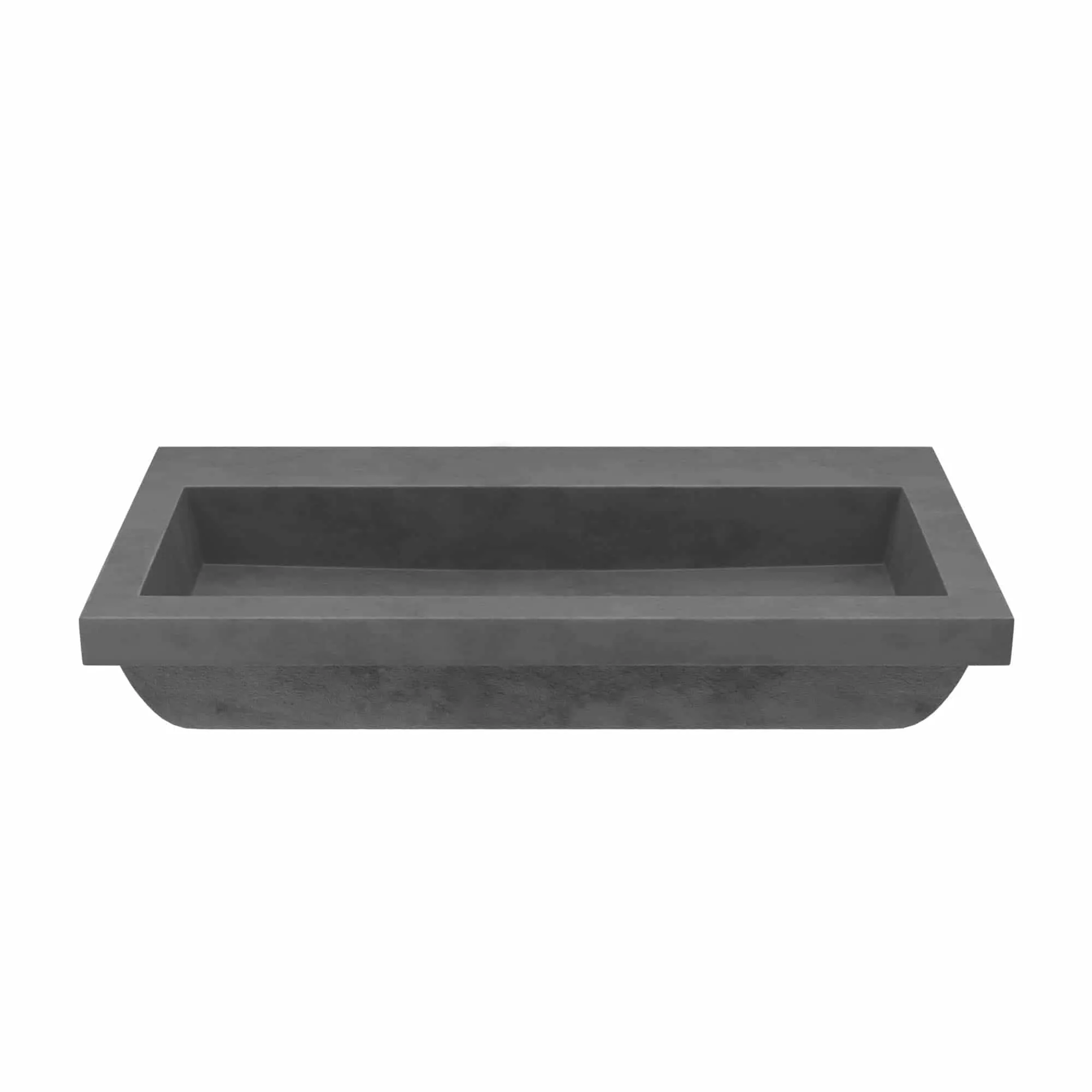 36 NativeStone Trough Drop-in Rectangular Bathroom Sink - 36 x 19 x 5