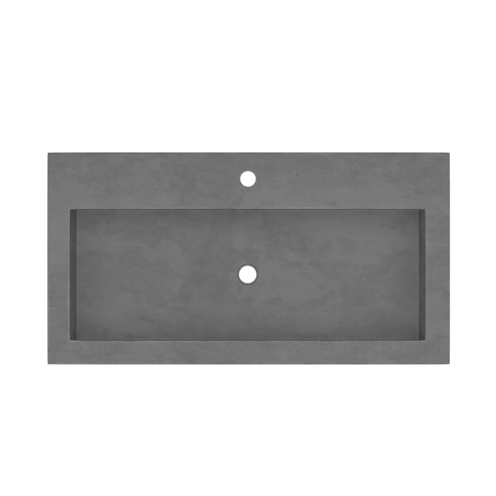 36 NativeStone Trough Drop-in Rectangular Bathroom Sink - 36 x 19 x 5