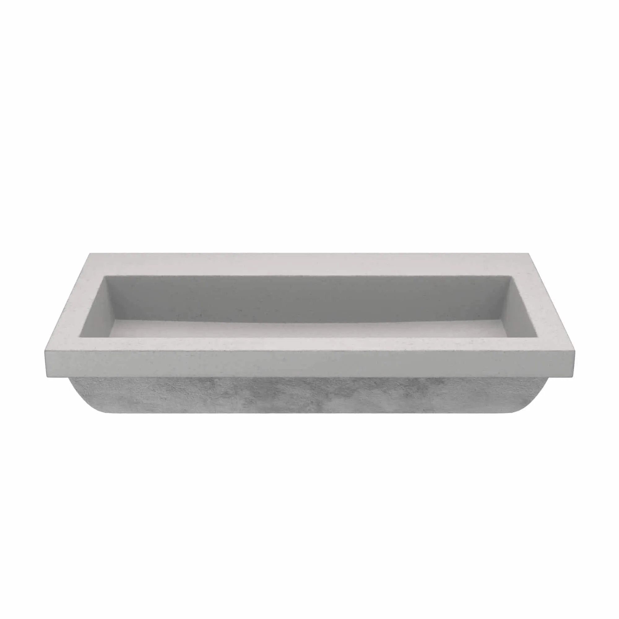 36 NativeStone Trough Drop-in Rectangular Bathroom Sink - 36 x 19 x 5