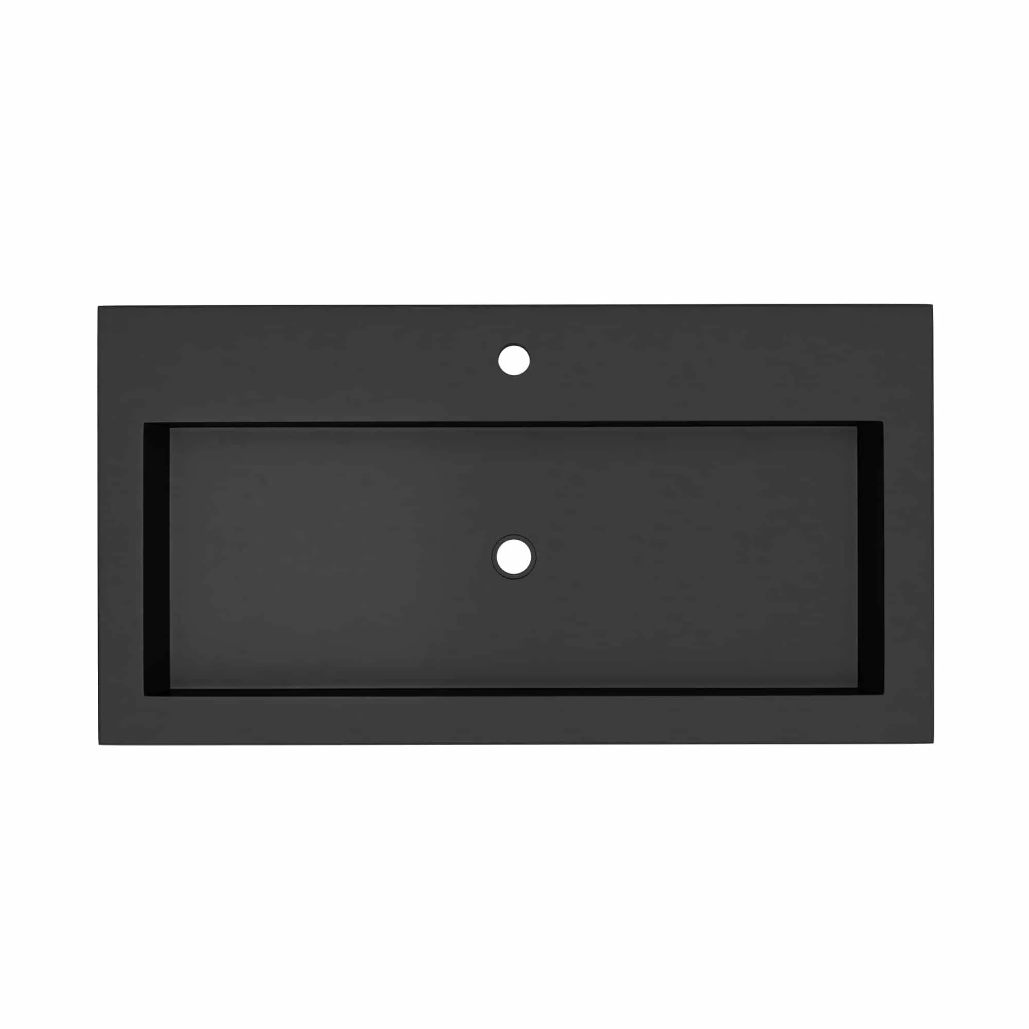 36 NativeStone Trough Drop-in Rectangular Bathroom Sink - 36 x 19 x 5