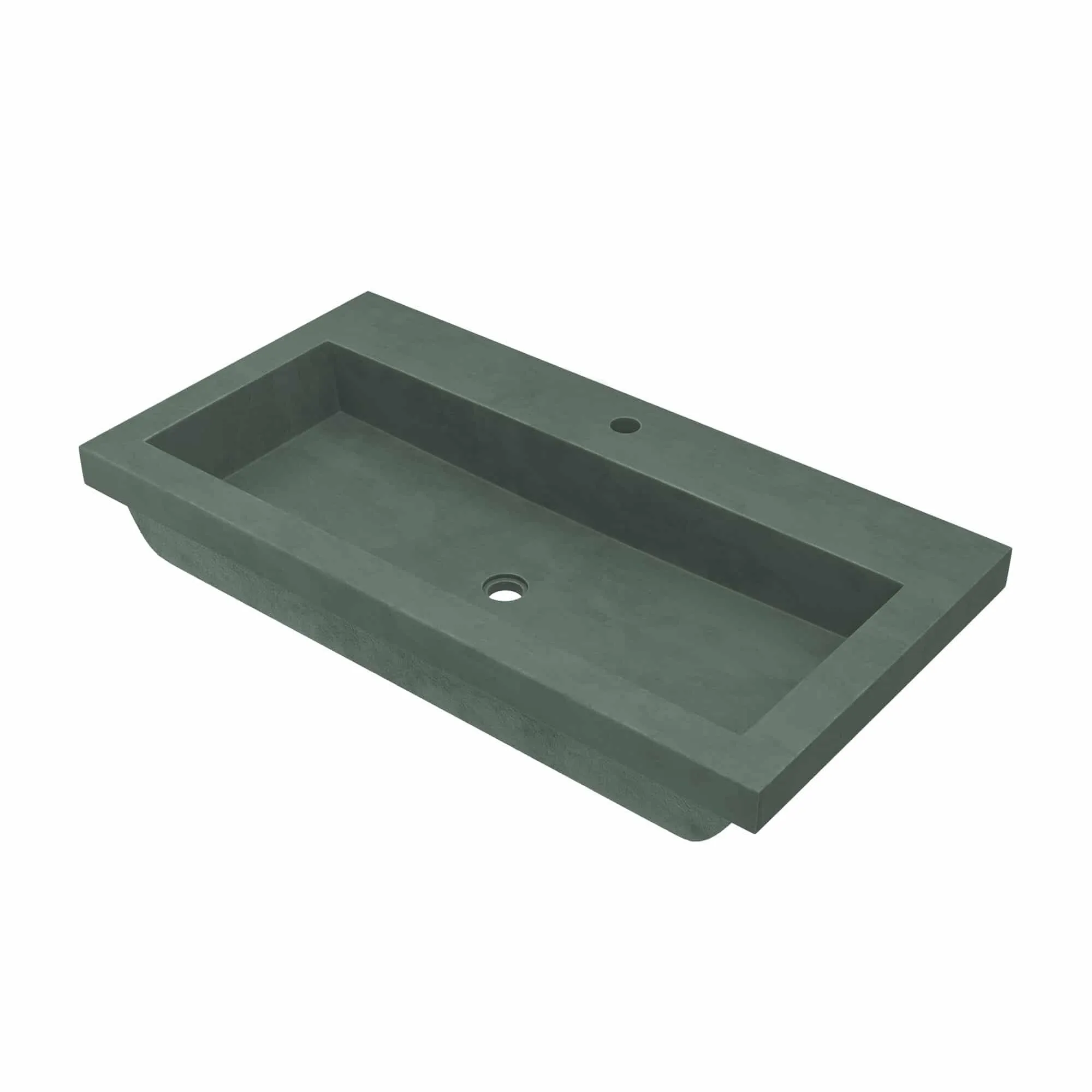 36 NativeStone Trough Drop-in Rectangular Bathroom Sink - 36 x 19 x 5