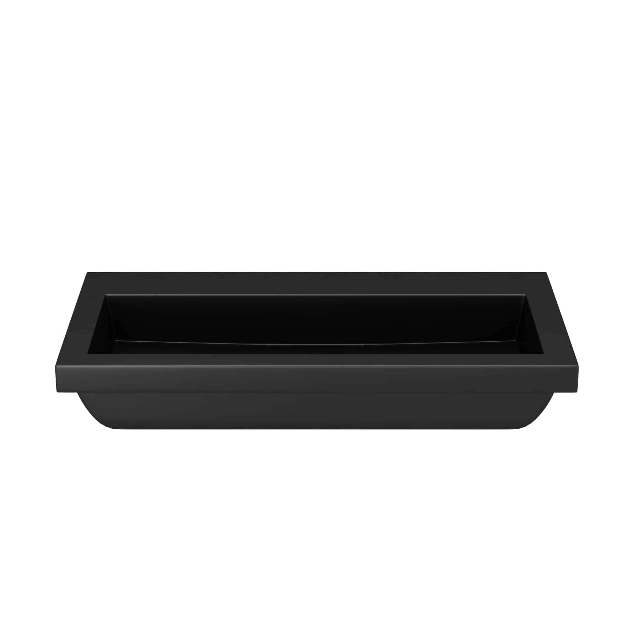 36 NativeStone Trough Drop-in Rectangular Bathroom Sink - 36 x 19 x 5