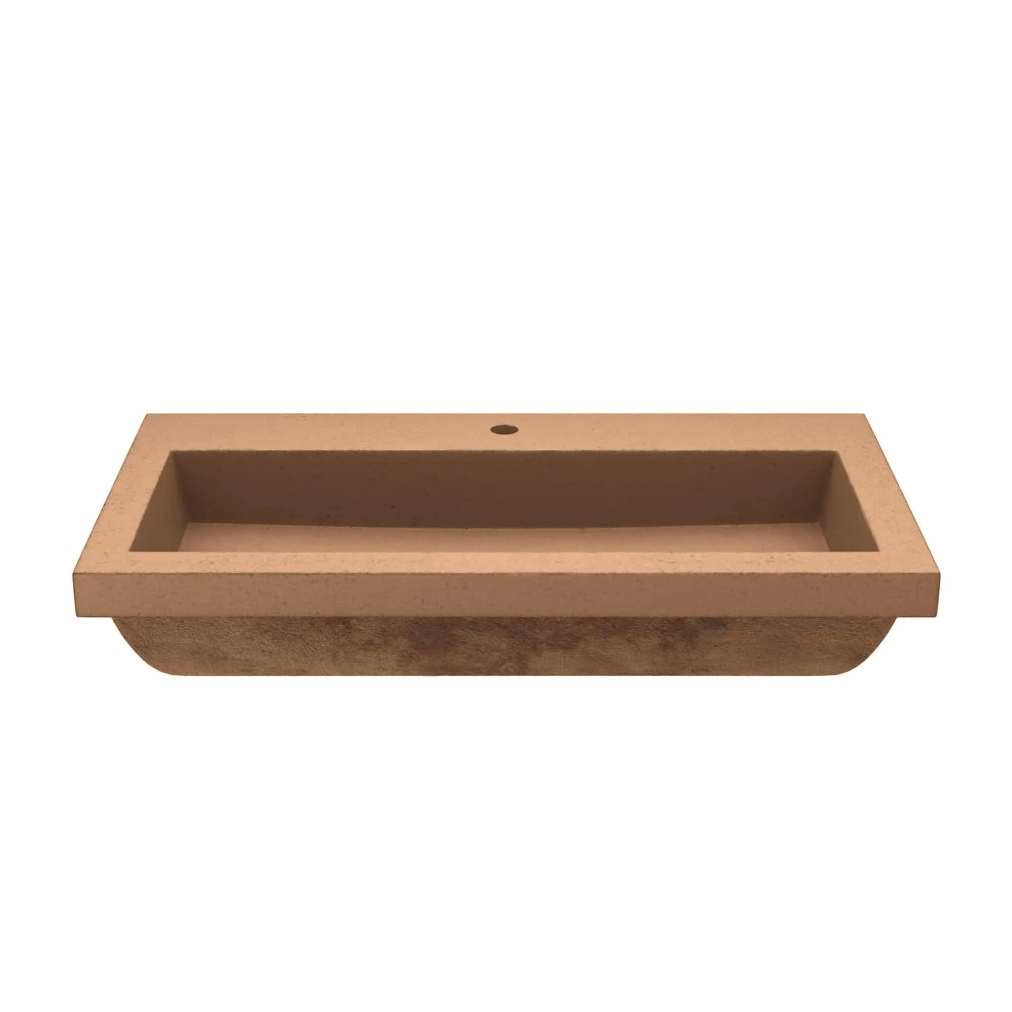 36 NativeStone Trough Drop-in Rectangular Bathroom Sink - 36 x 19 x 5
