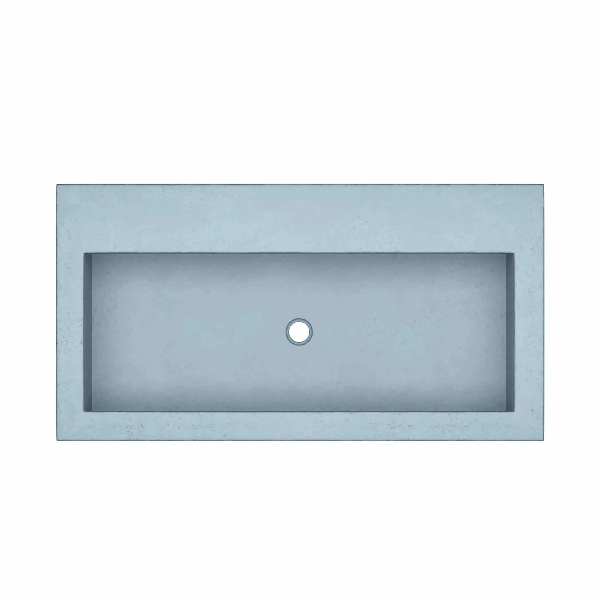 36 NativeStone Trough Drop-in Rectangular Bathroom Sink - 36 x 19 x 5