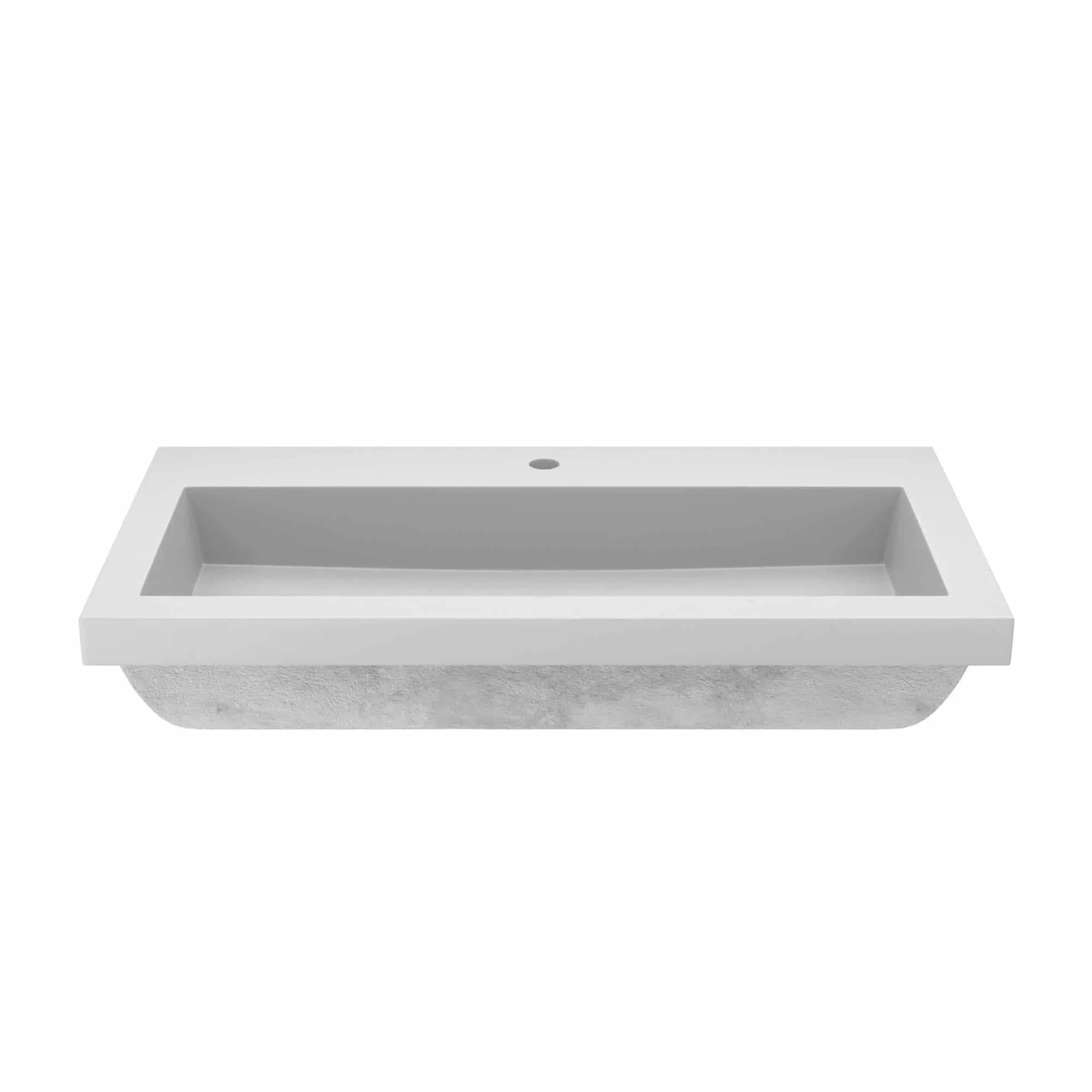 36 NativeStone Trough Drop-in Rectangular Bathroom Sink - 36 x 19 x 5