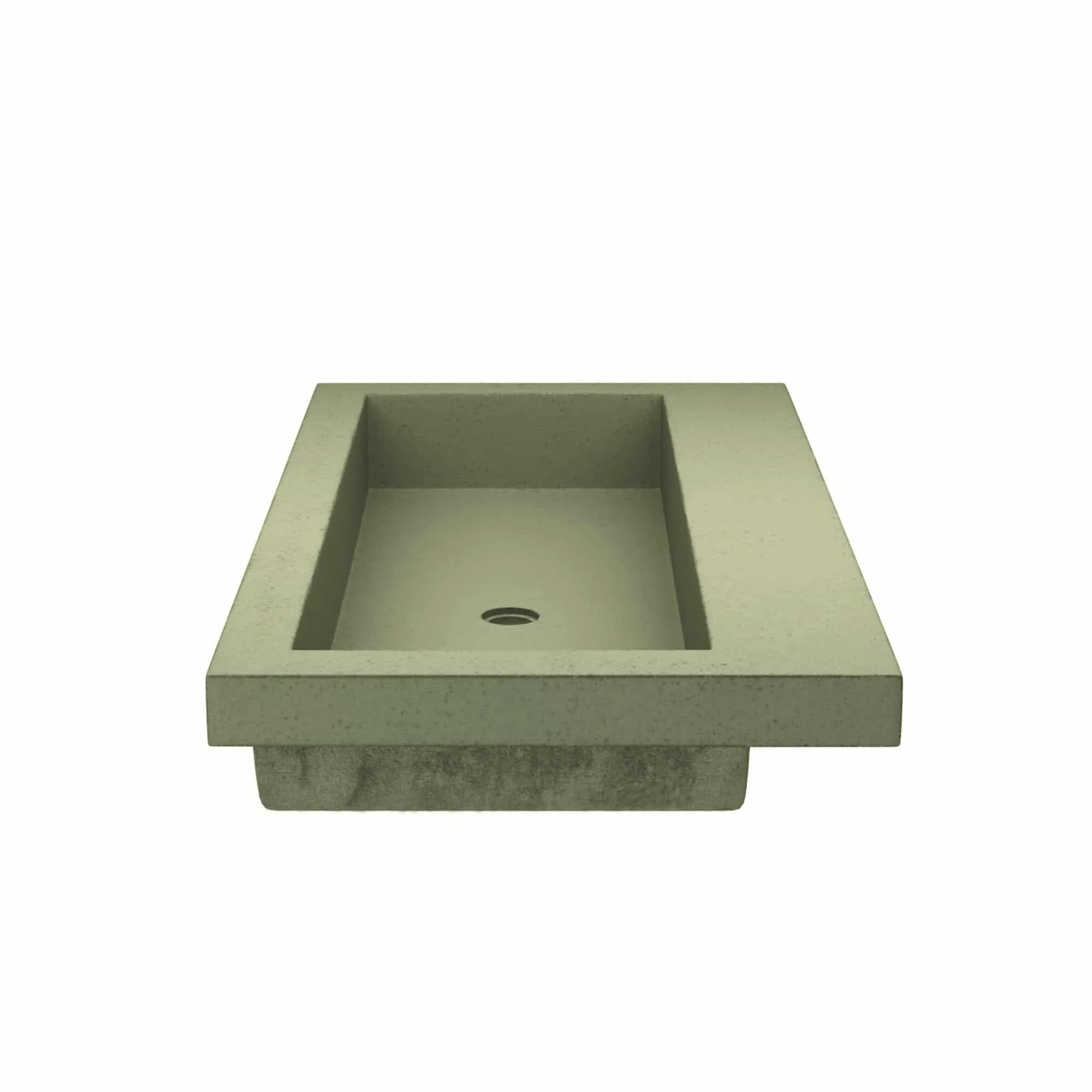 36 NativeStone Trough Drop-in Rectangular Bathroom Sink - 36 x 19 x 5