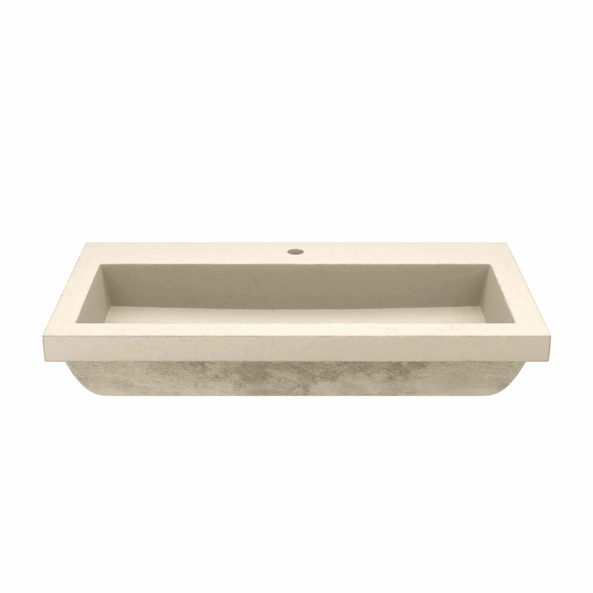 36 NativeStone Trough Drop-in Rectangular Bathroom Sink - 36 x 19 x 5