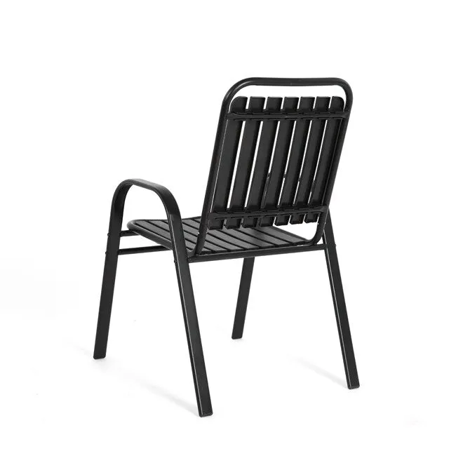 7-Piece Patio Dining Set - Plastic Chairs & Steel Table. Outdoor Garden Furniture
