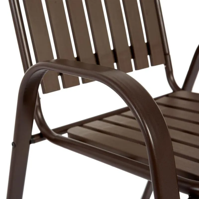 7-Piece Patio Dining Set - Plastic Chairs & Steel Table. Outdoor Garden Furniture