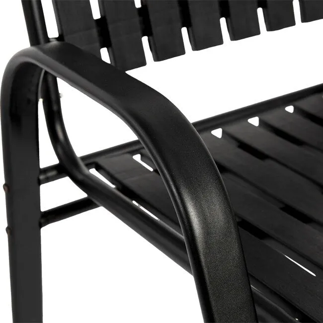 7-Piece Patio Dining Set - Plastic Chairs & Steel Table. Outdoor Garden Furniture