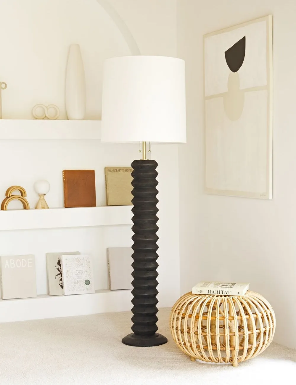 Accordion Floor Lamp by Regina Andrew. Ebony