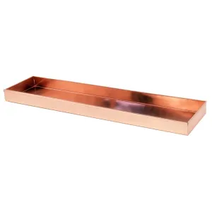 Achla Designs Long Decorative Stainless Steel Tray. Polished Copper Plated