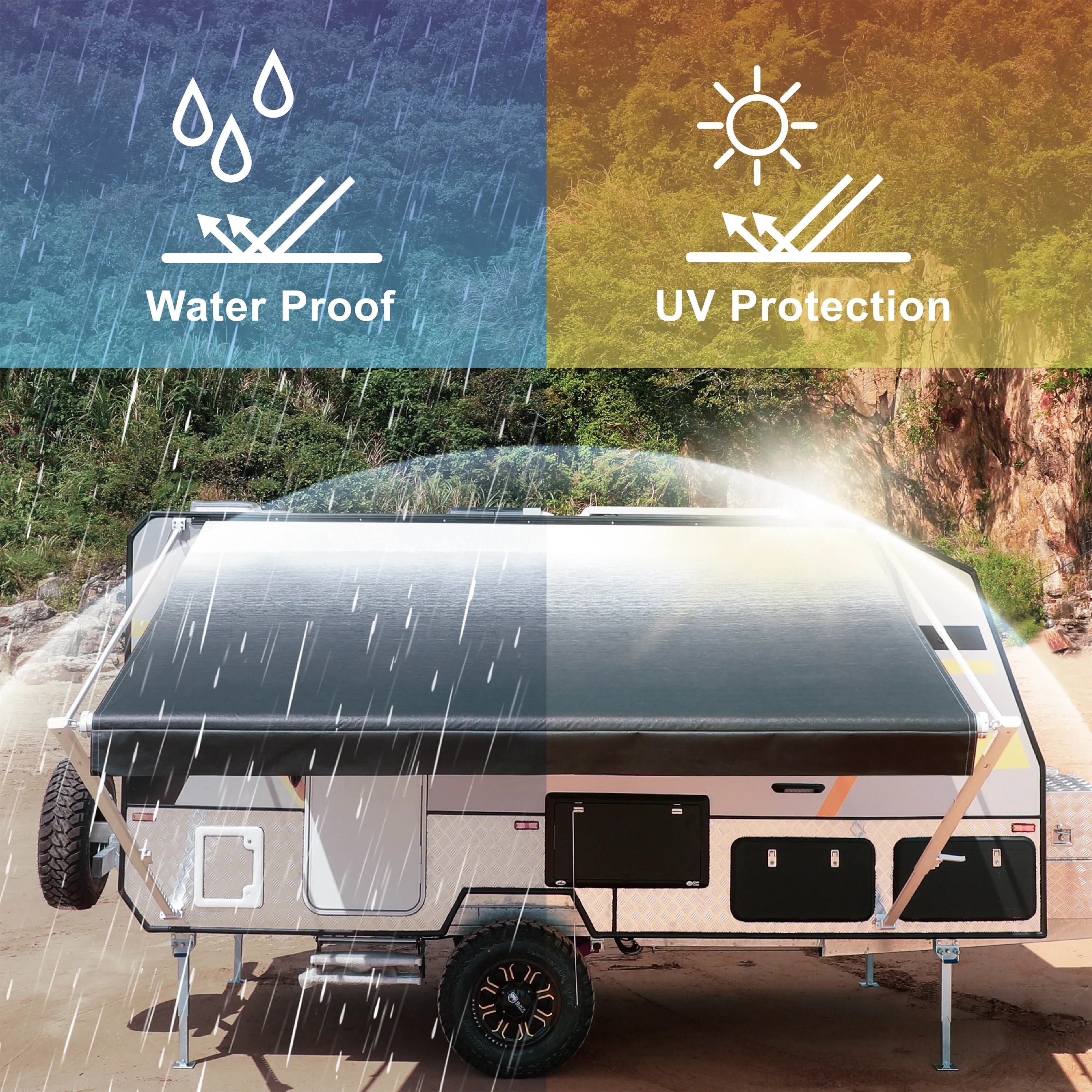 ALEKO Retractable 15'X8' RV or Home Patio Canopy Awning