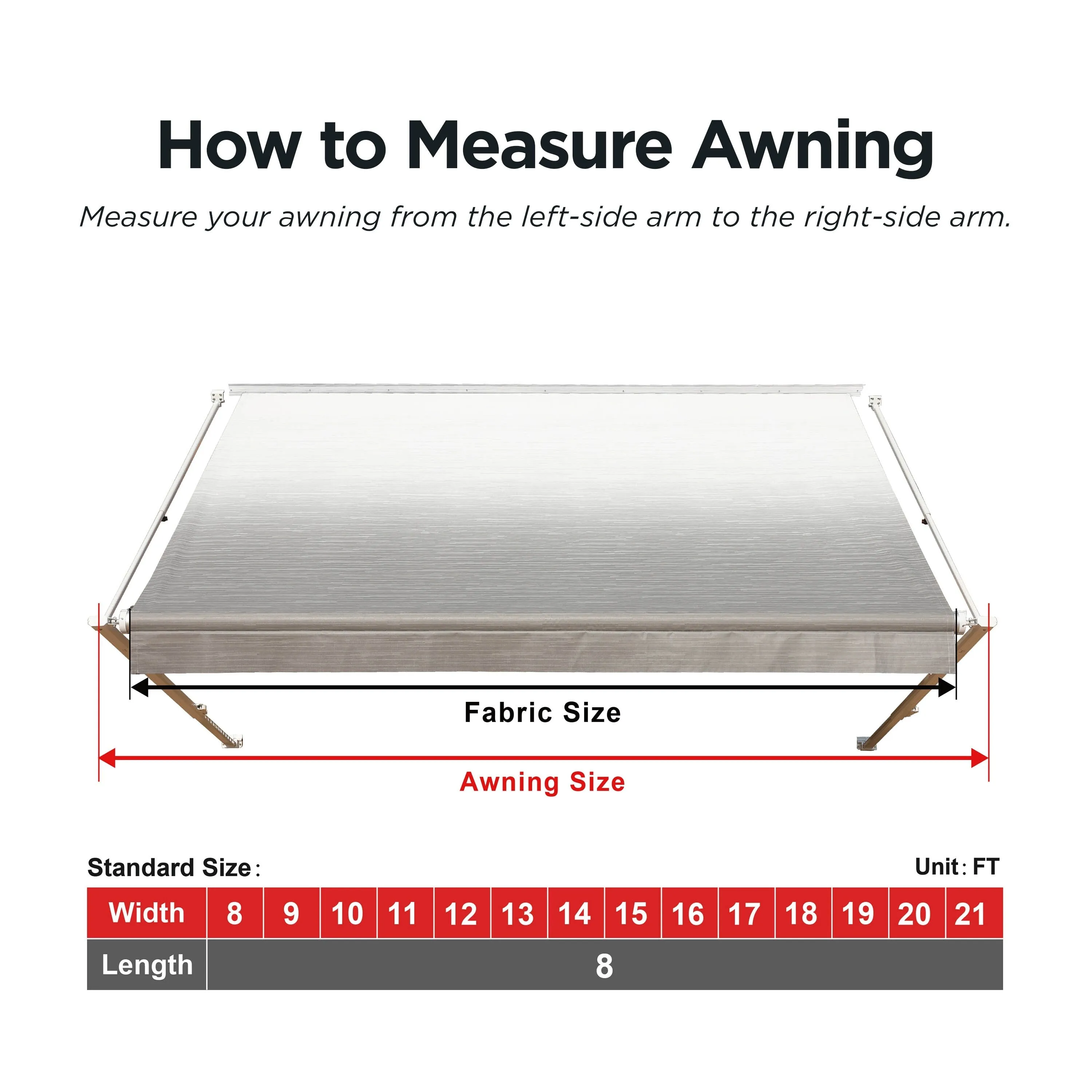 ALEKO Retractable 15'X8' RV or Home Patio Canopy Awning