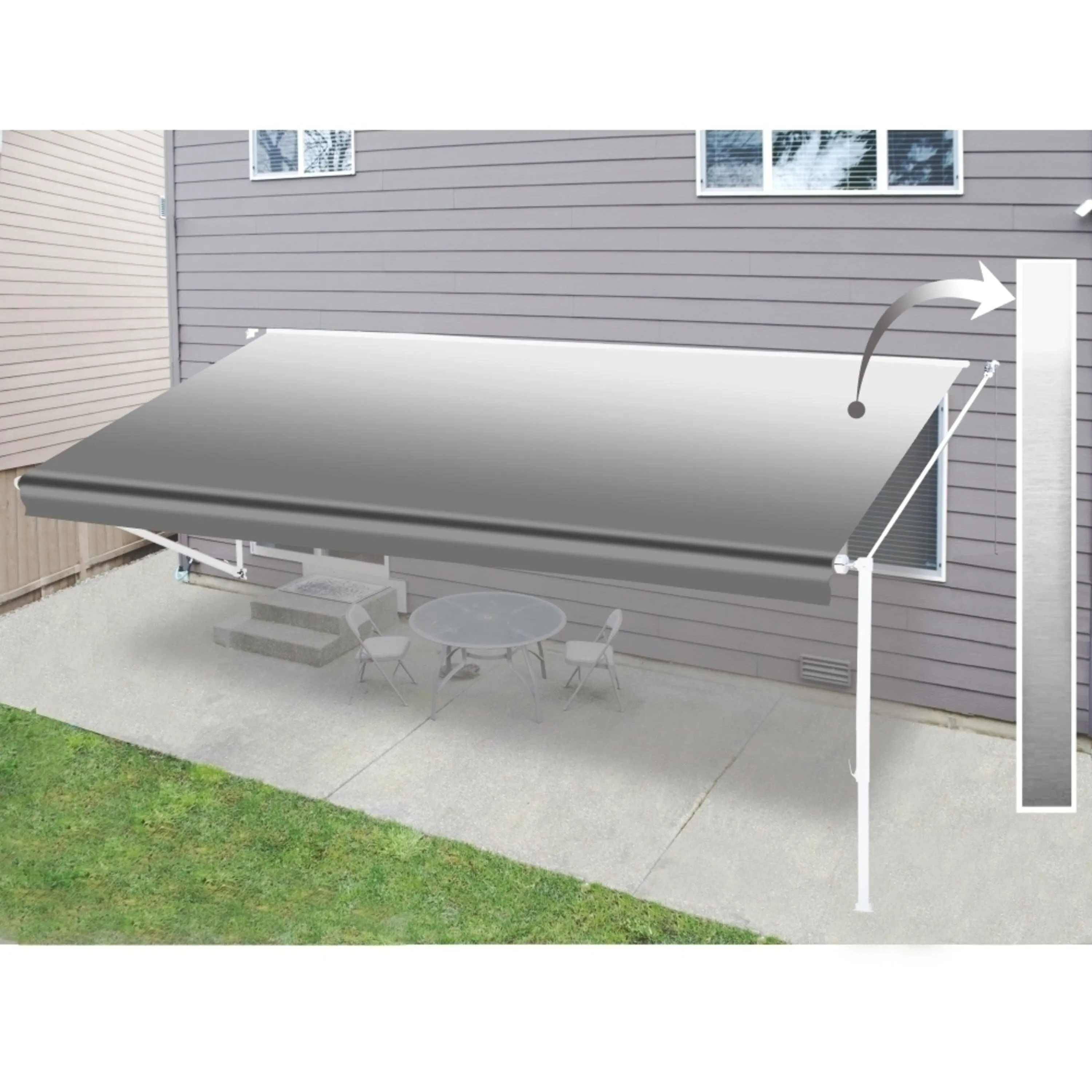ALEKO Retractable 15'X8' RV or Home Patio Canopy Awning