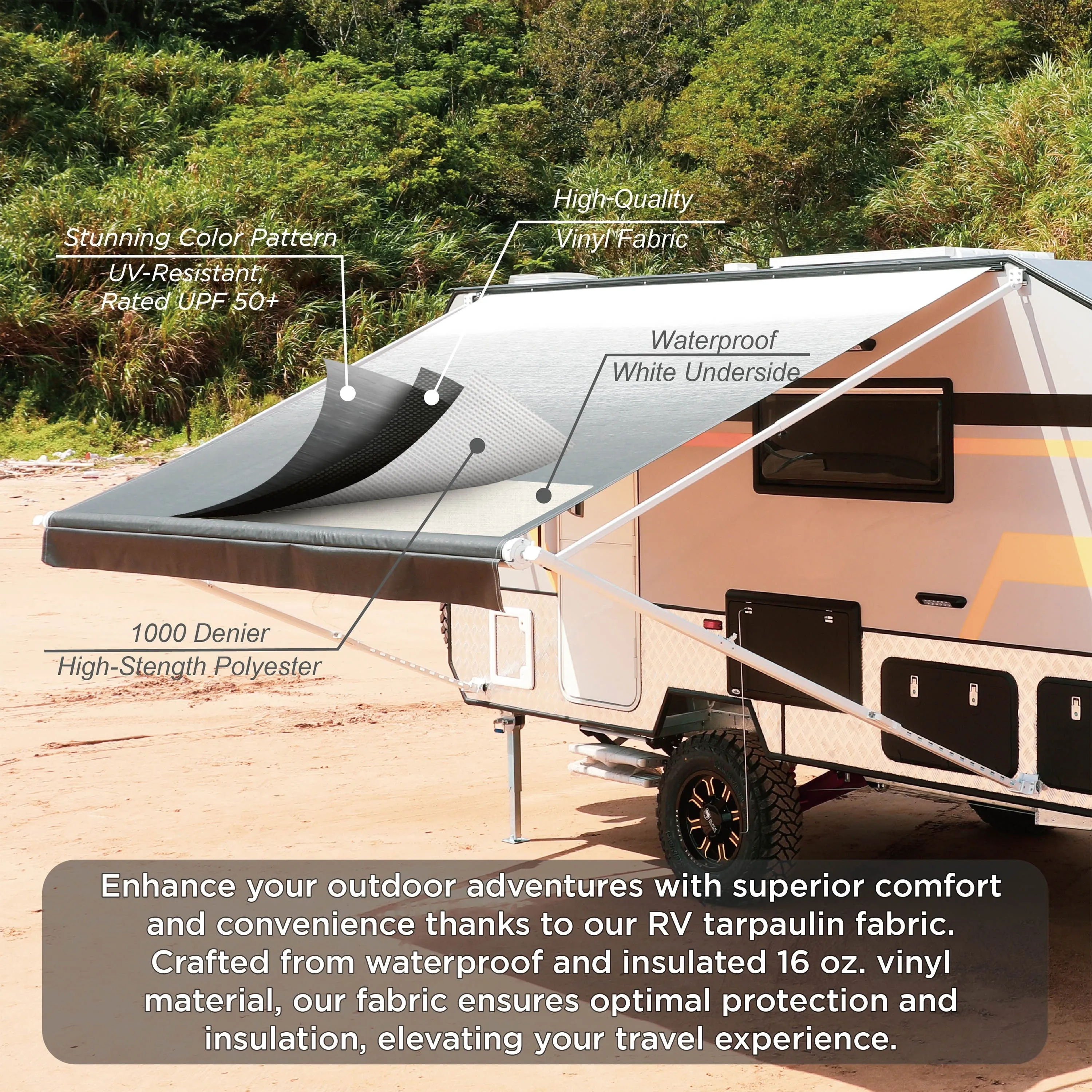 ALEKO Retractable 15'X8' RV or Home Patio Canopy Awning