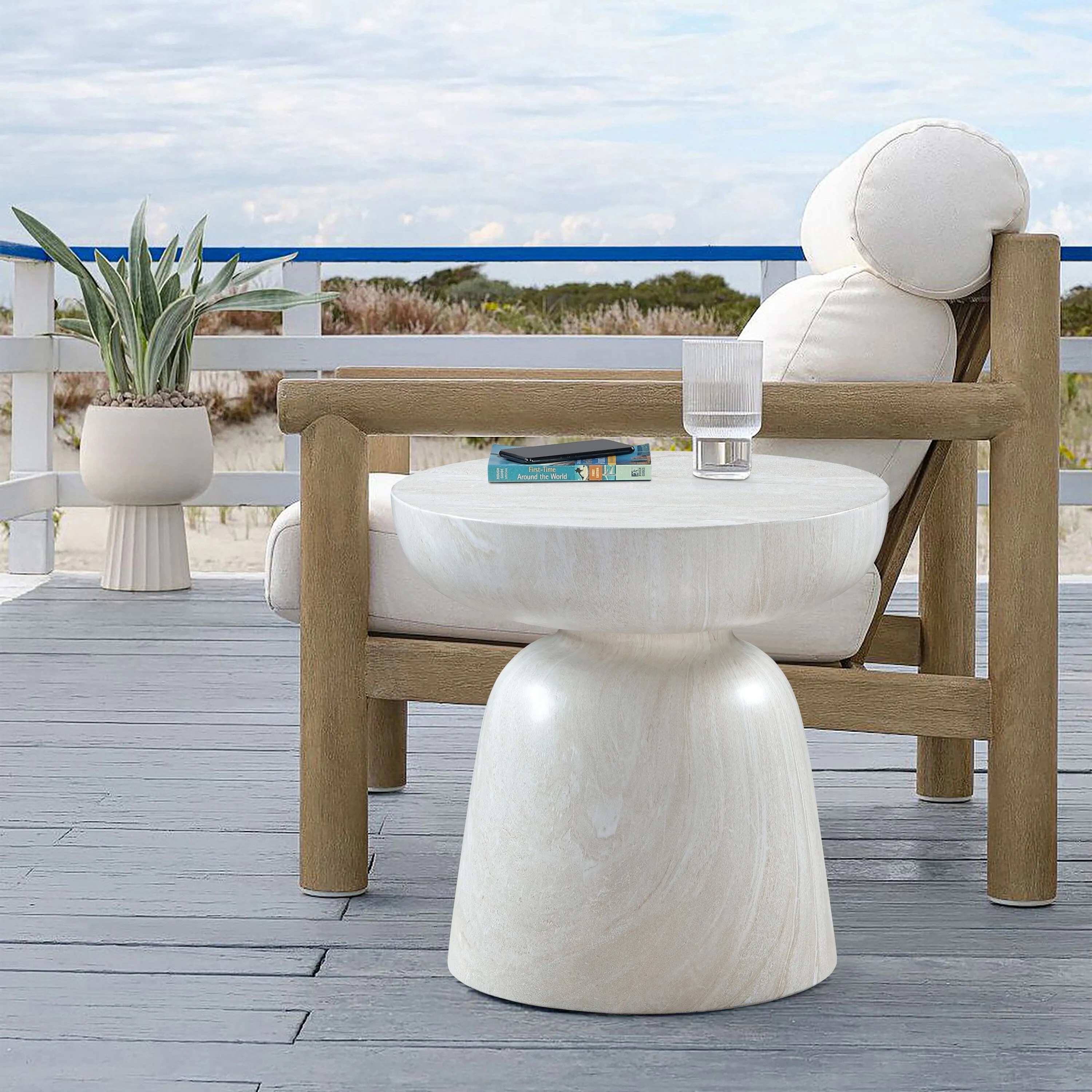 Avellino Finished Concrete Indoor/Outdoor End Table
