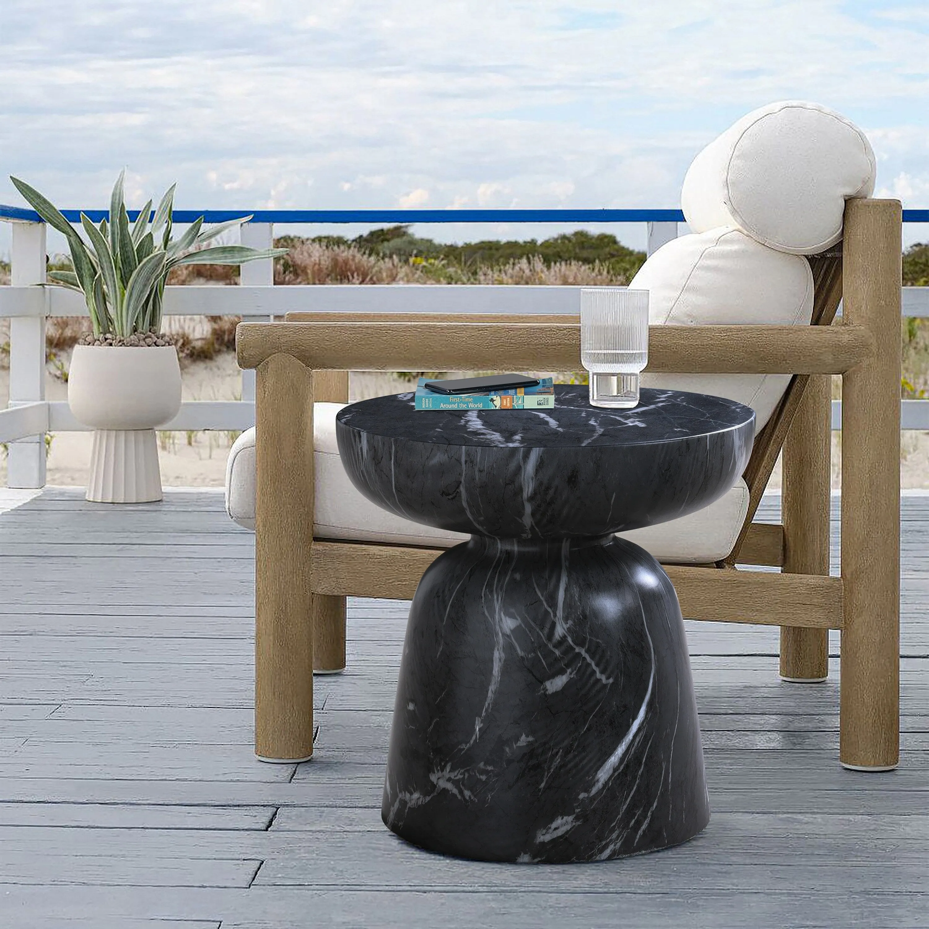 Avellino Finished Concrete Indoor/Outdoor End Table