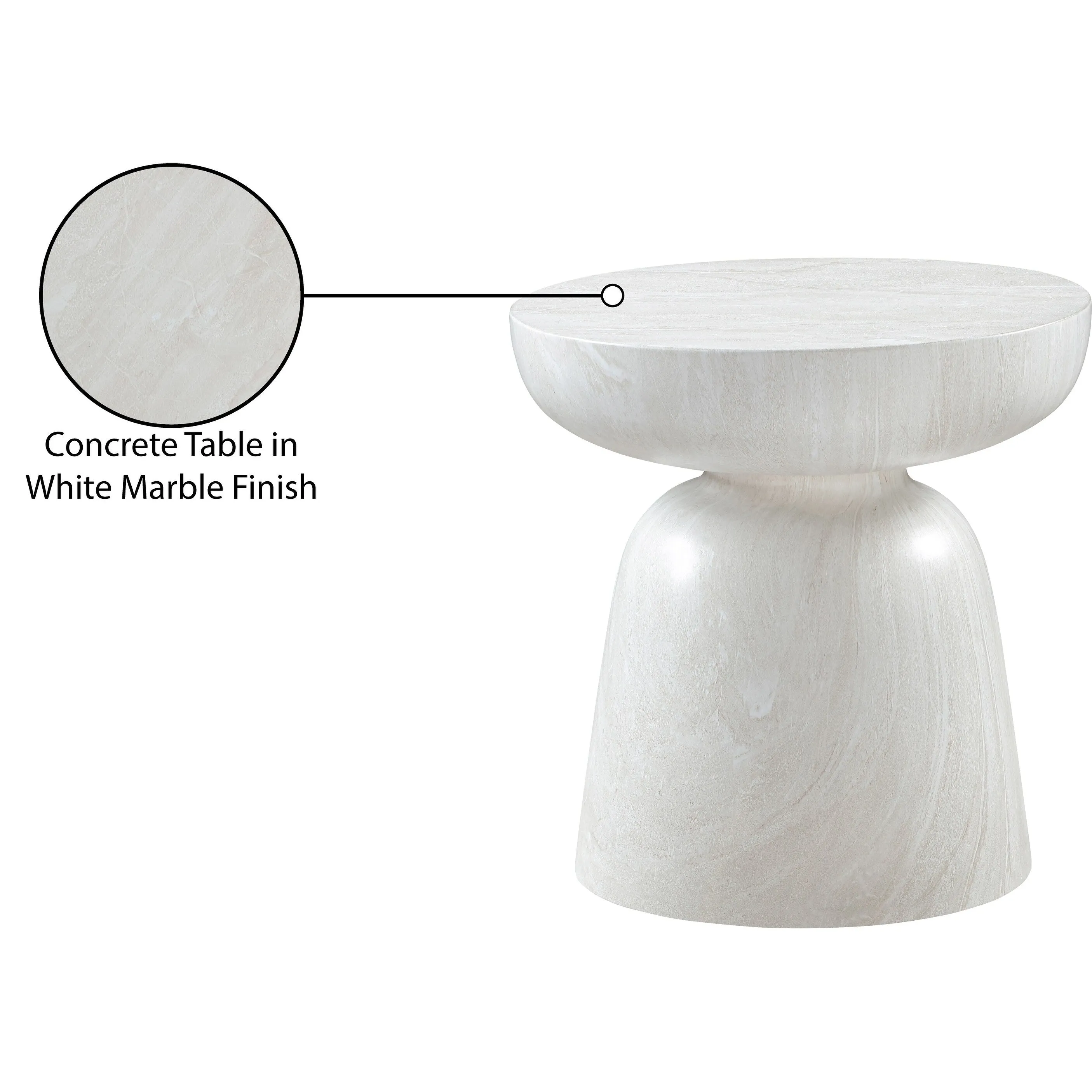 Avellino Finished Concrete Indoor/Outdoor End Table