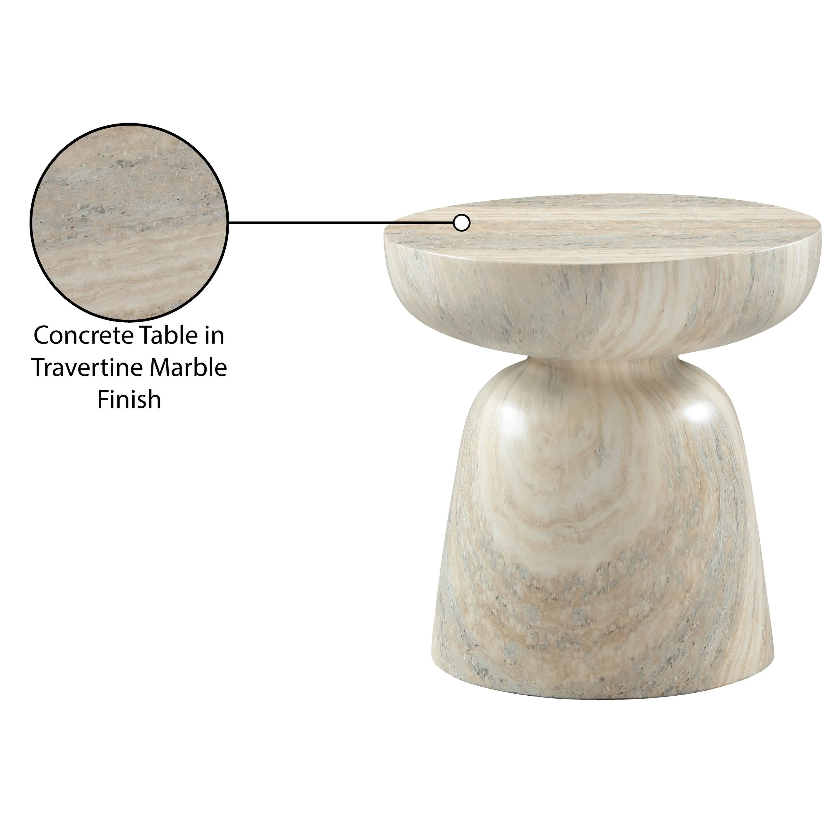 Avellino Finished Concrete Indoor/Outdoor End Table