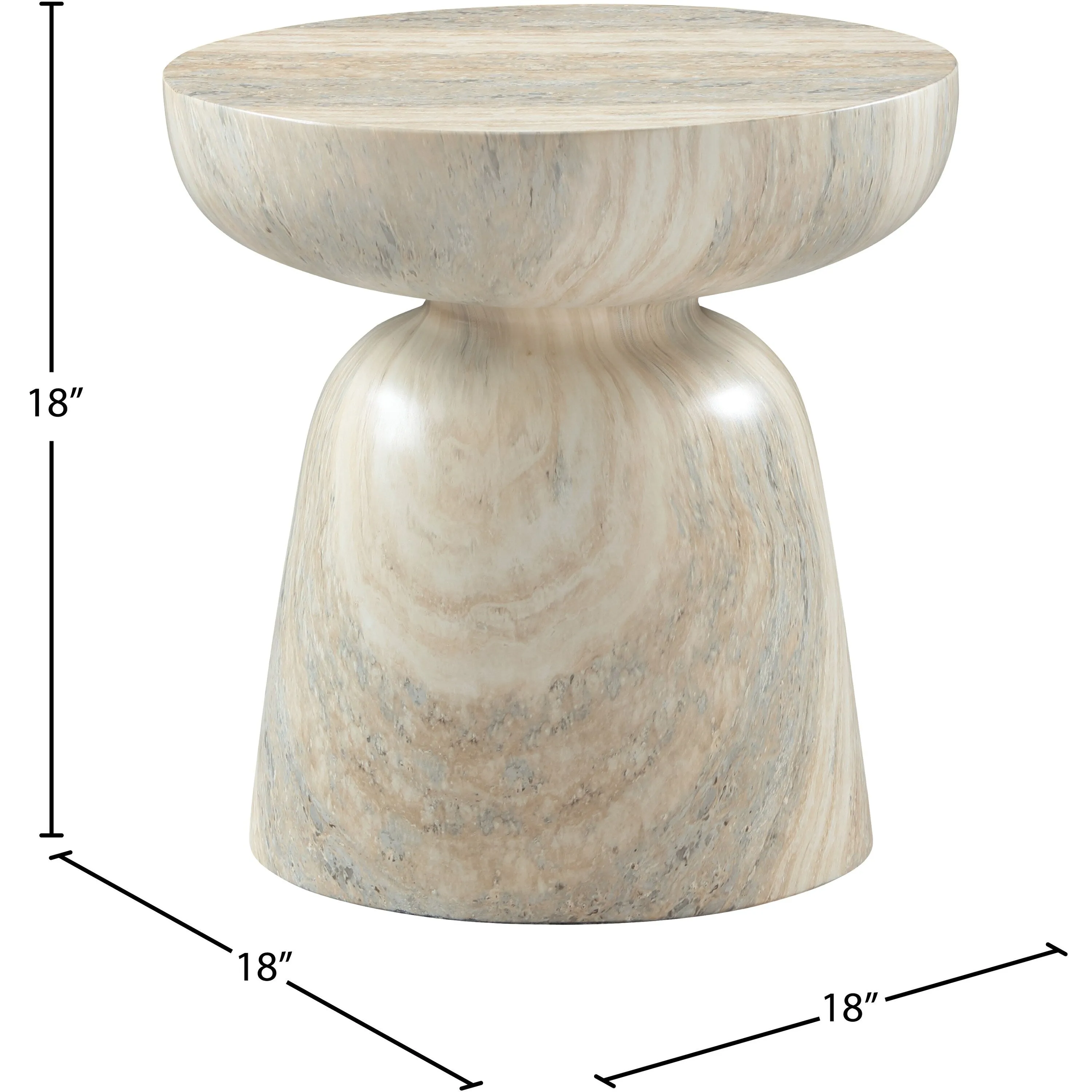 Avellino Finished Concrete Indoor/Outdoor End Table