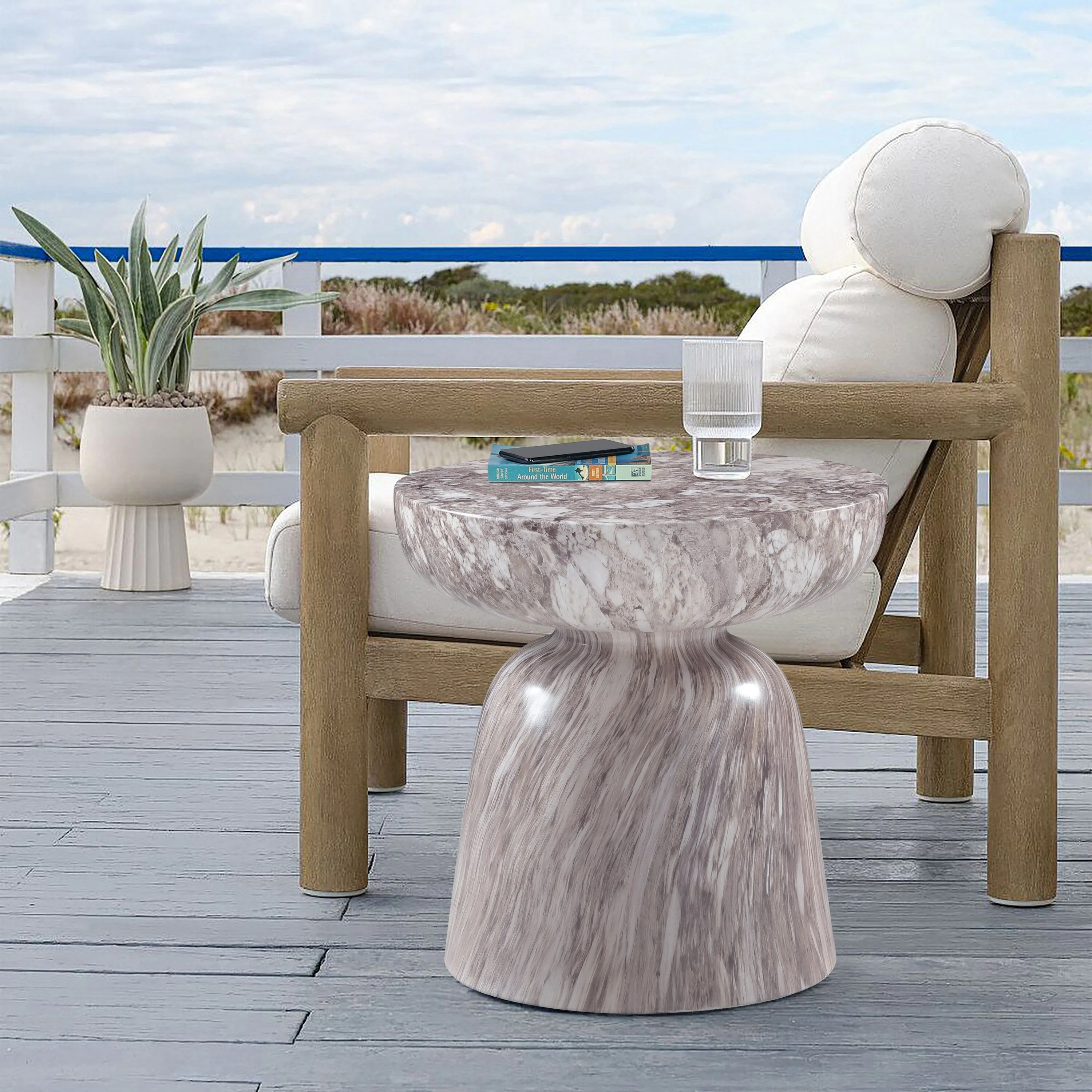 Avellino Finished Concrete Indoor/Outdoor End Table
