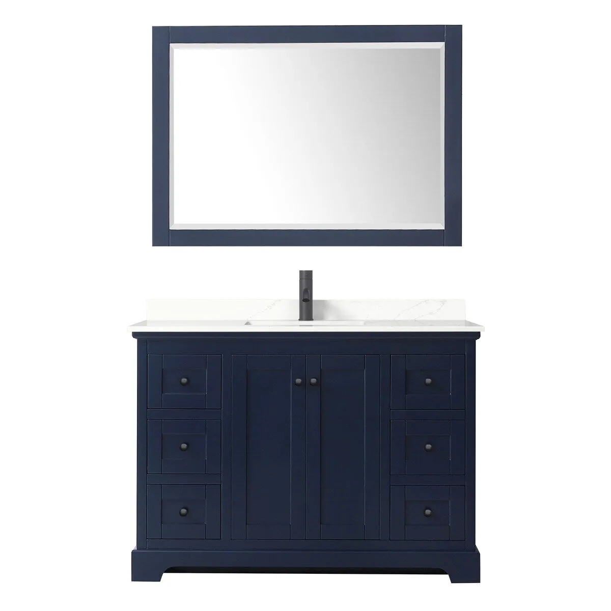 Avery 48-inch Single Vanity. Quartz Top. 46-inch Mirror
