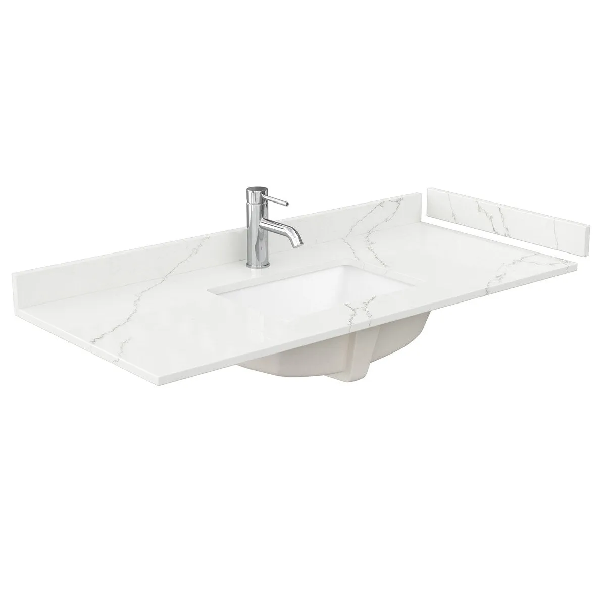 Avery 48-inch Single Vanity. Quartz Top. 46-inch Mirror