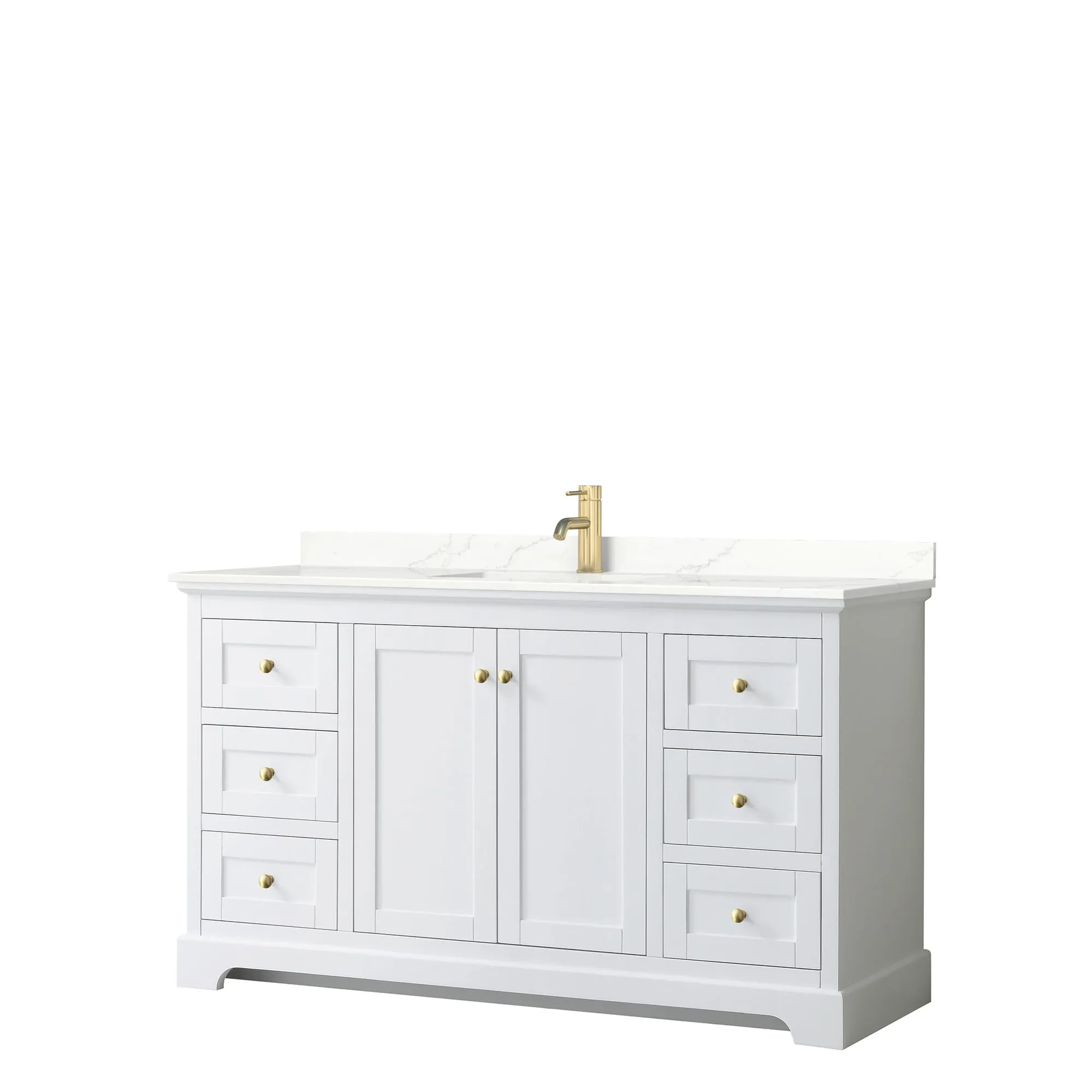 Avery 60-inch Single Vanity. Quartz Top