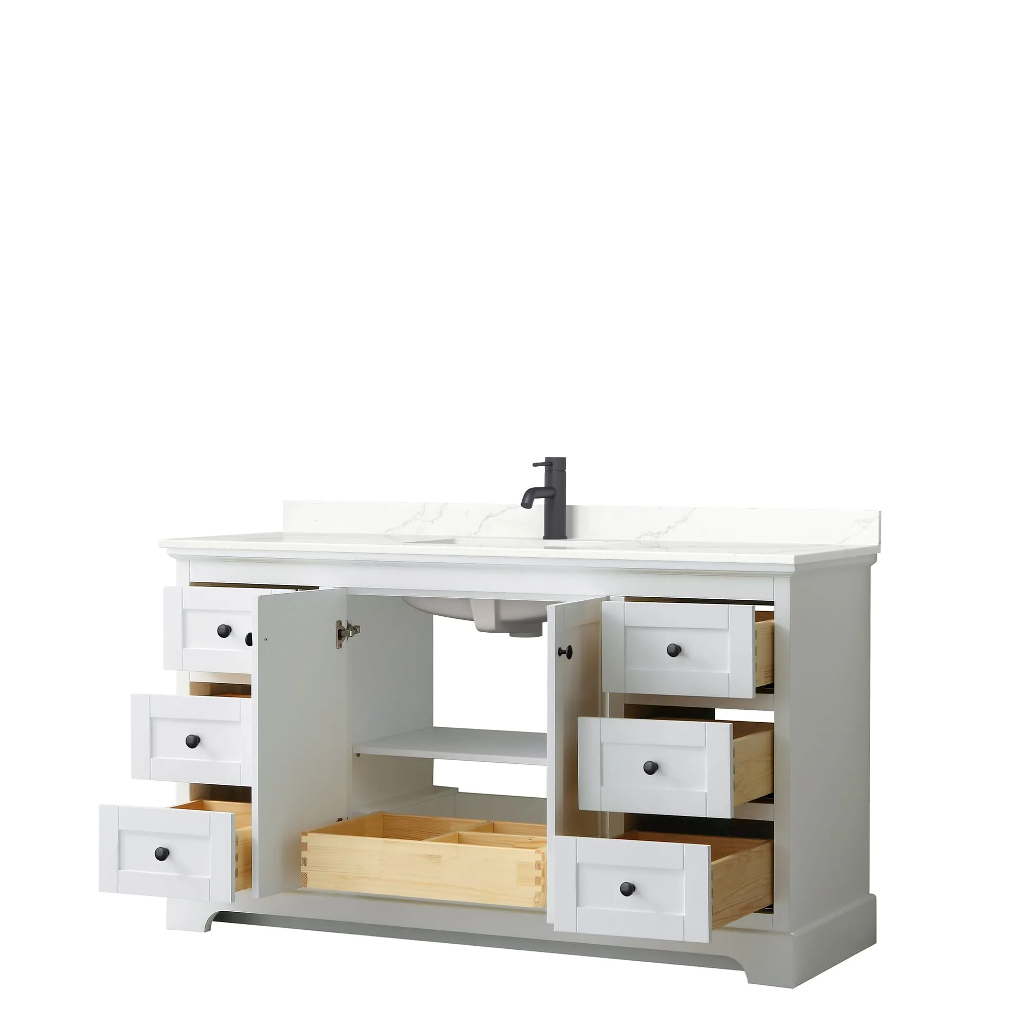 Avery 60-inch Single Vanity. Quartz Top