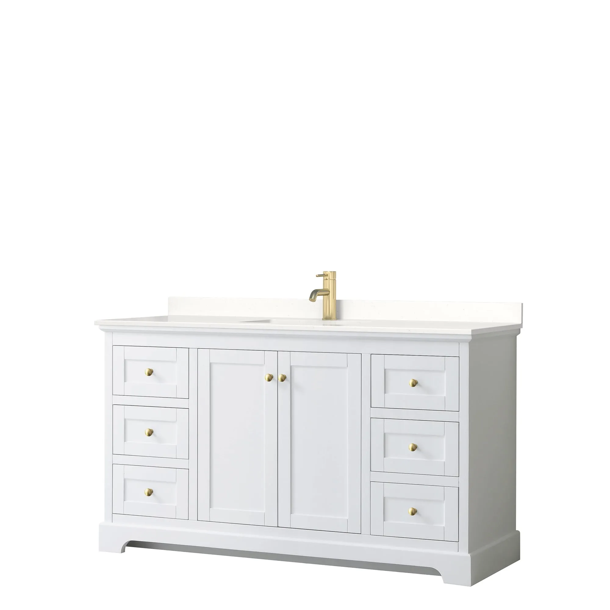 Avery 60-inch Single Vanity. Quartz Top