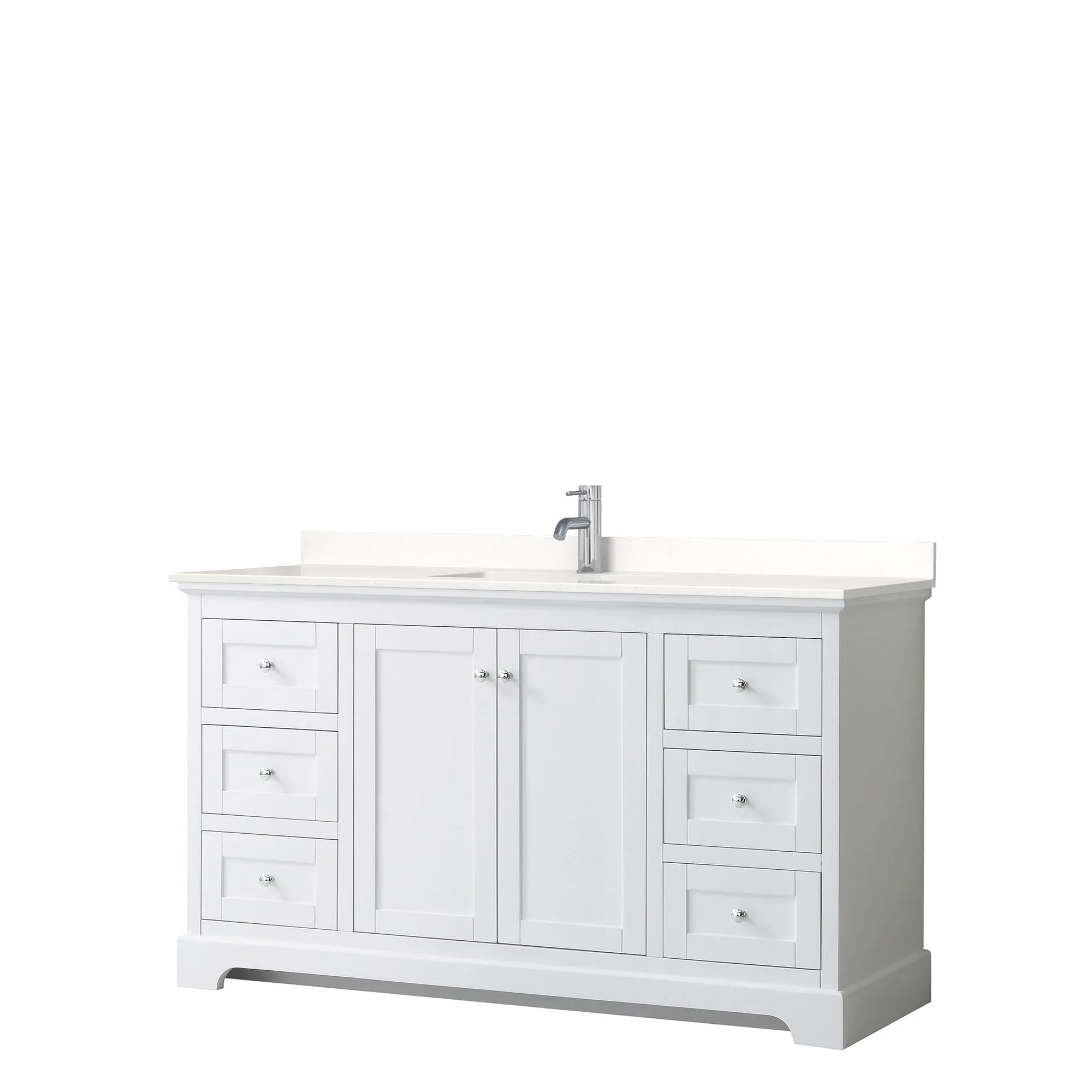 Avery 60-inch Single Vanity. Quartz Top