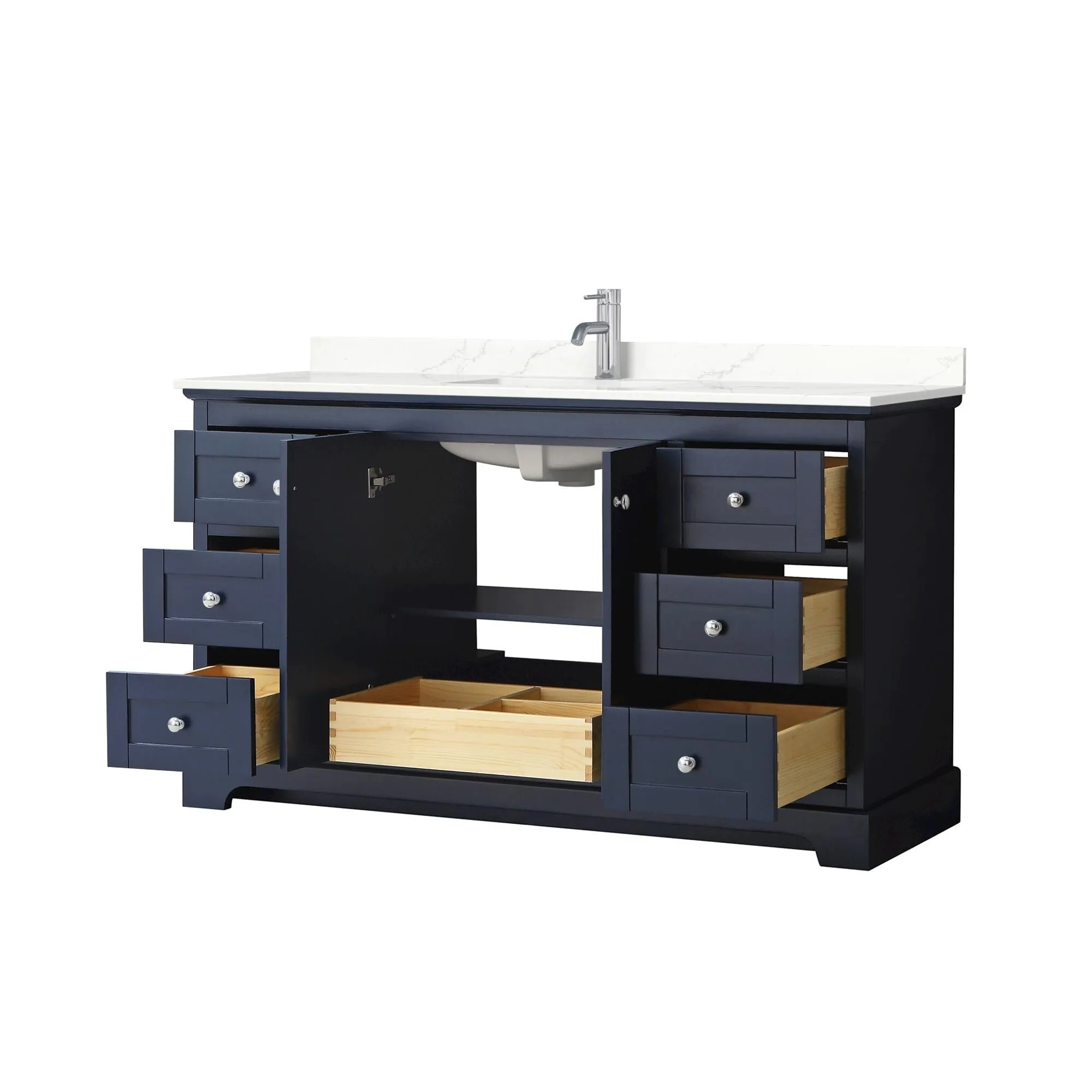 Avery 60-inch Single Vanity. Quartz Top