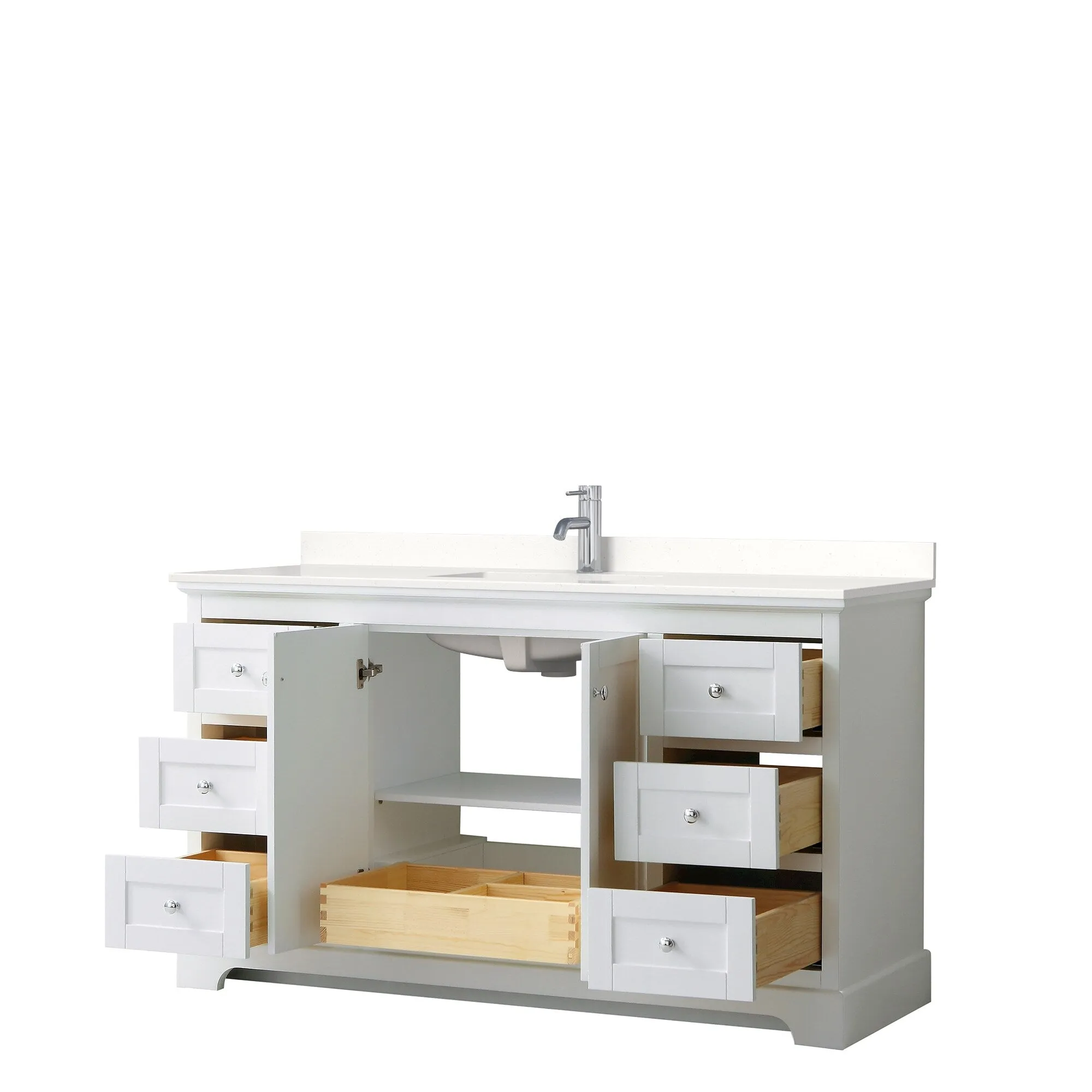 Avery 60-inch Single Vanity. Quartz Top