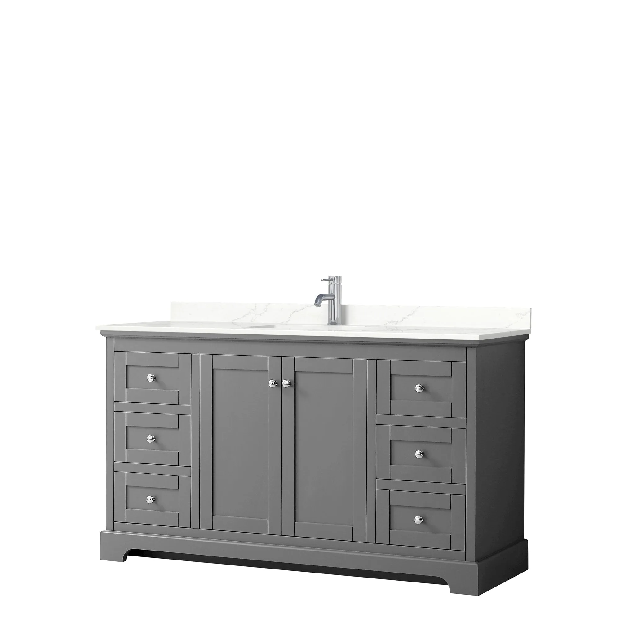 Avery 60-inch Single Vanity. Quartz Top