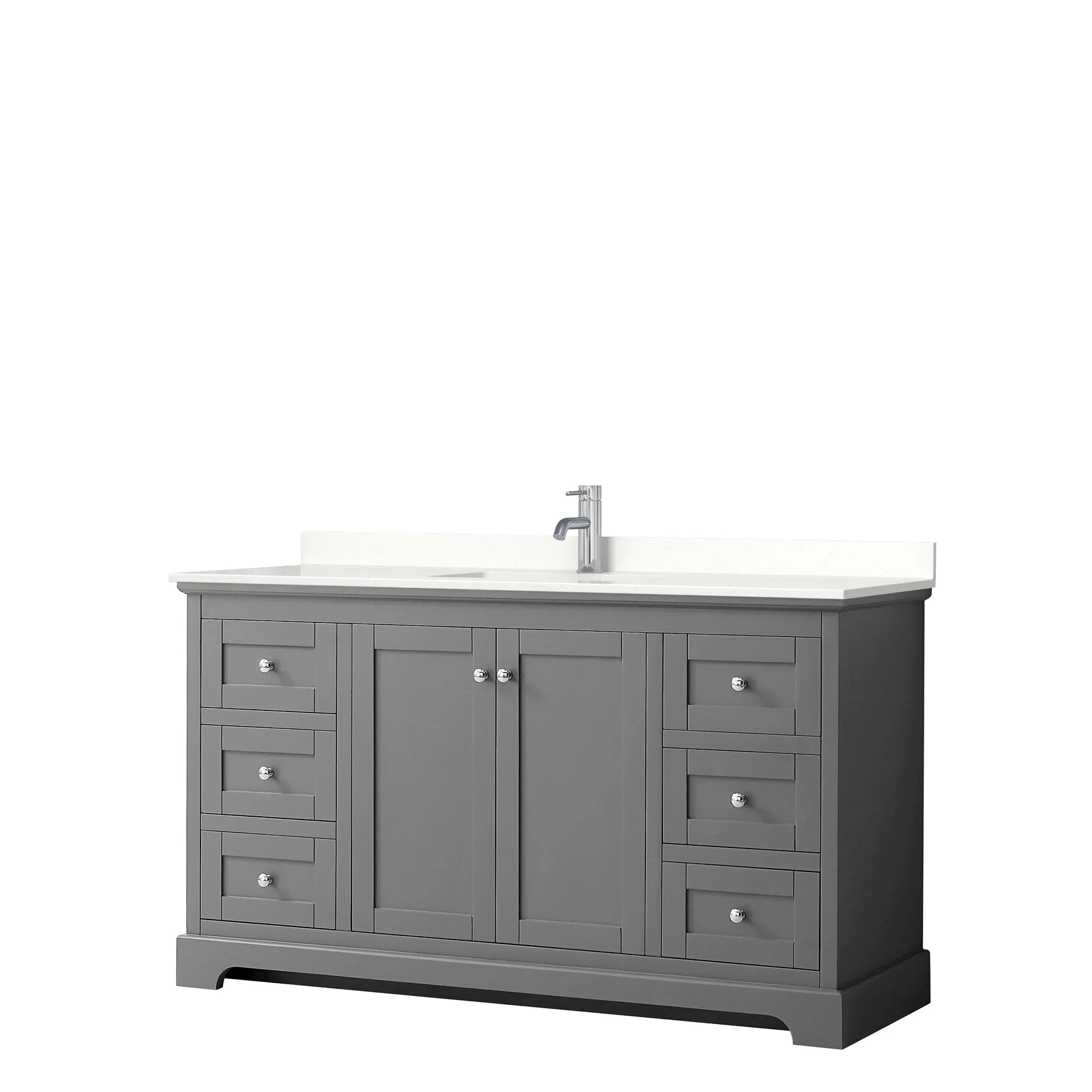 Avery 60-inch Single Vanity. Quartz Top