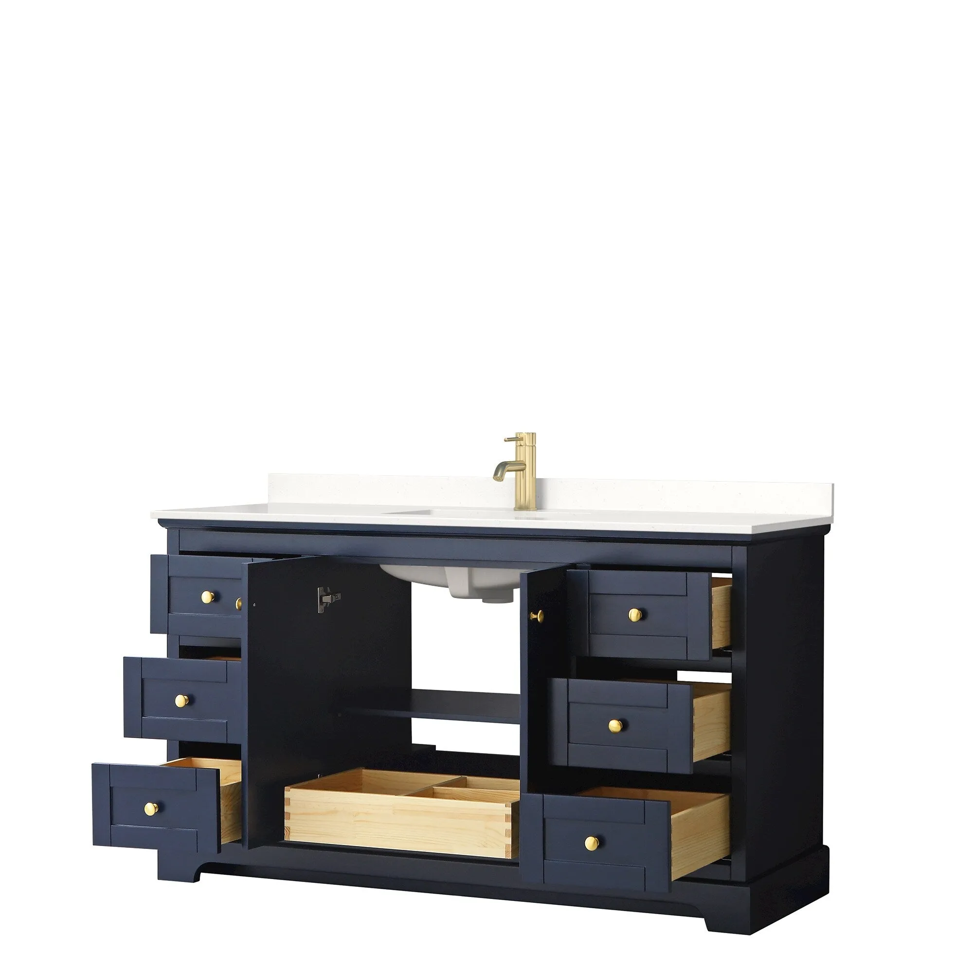 Avery 60-inch Single Vanity. Quartz Top