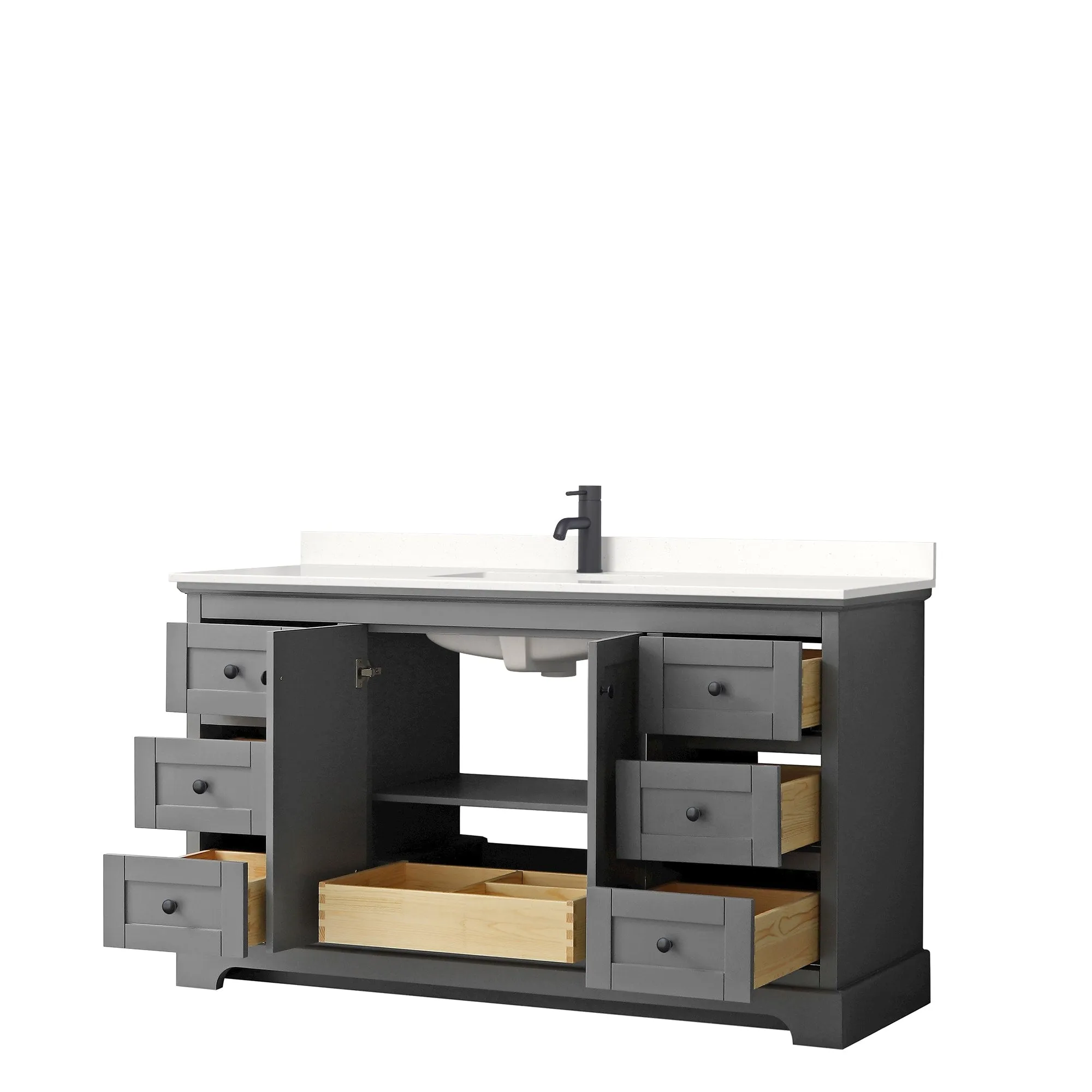Avery 60-inch Single Vanity. Quartz Top