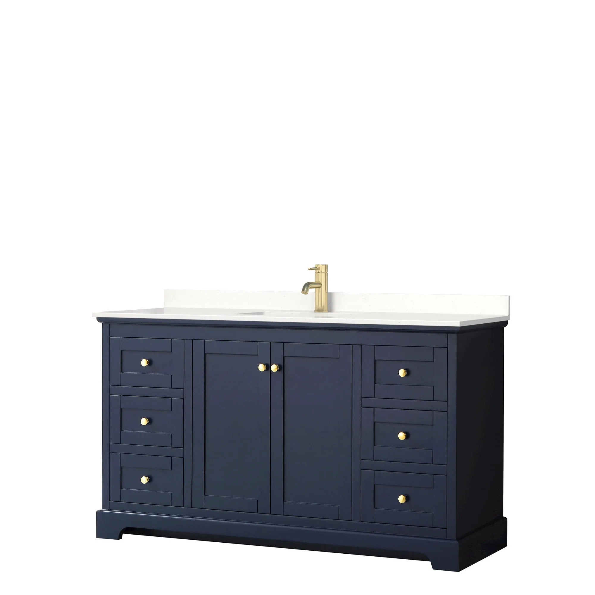 Avery 60-inch Single Vanity. Quartz Top
