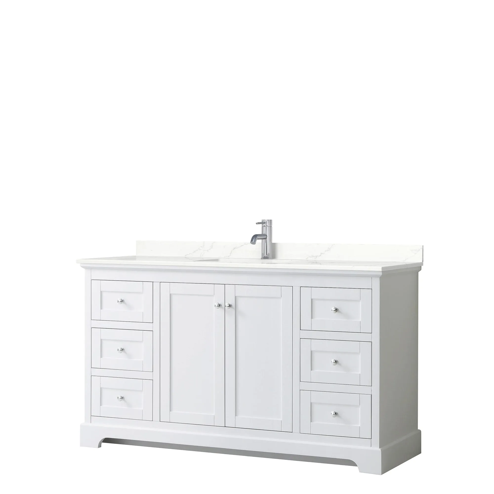 Avery 60-inch Single Vanity. Quartz Top