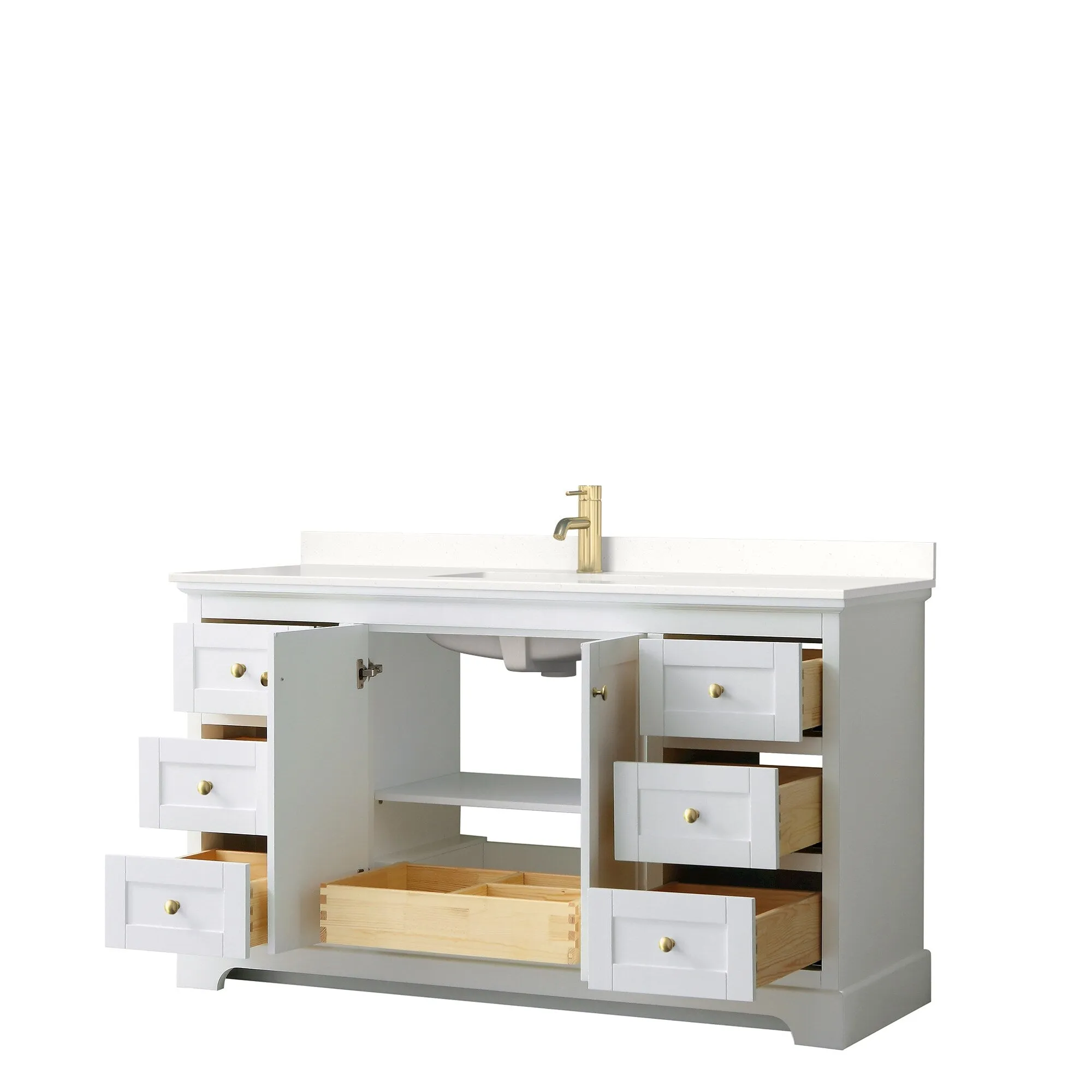 Avery 60-inch Single Vanity. Quartz Top