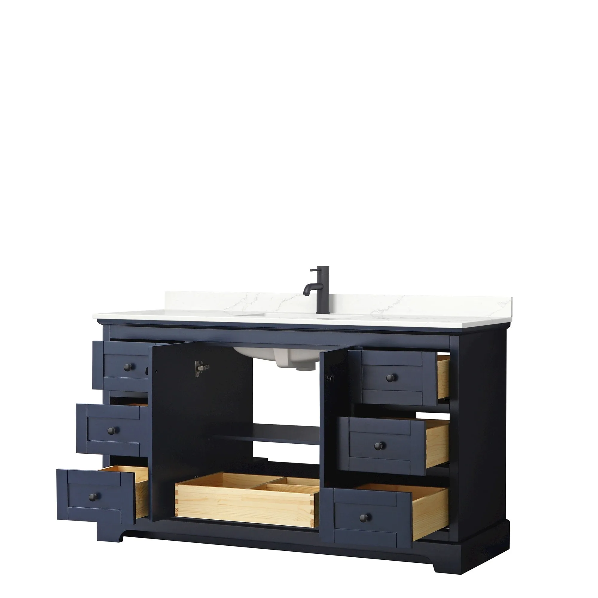 Avery 60-inch Single Vanity. Quartz Top
