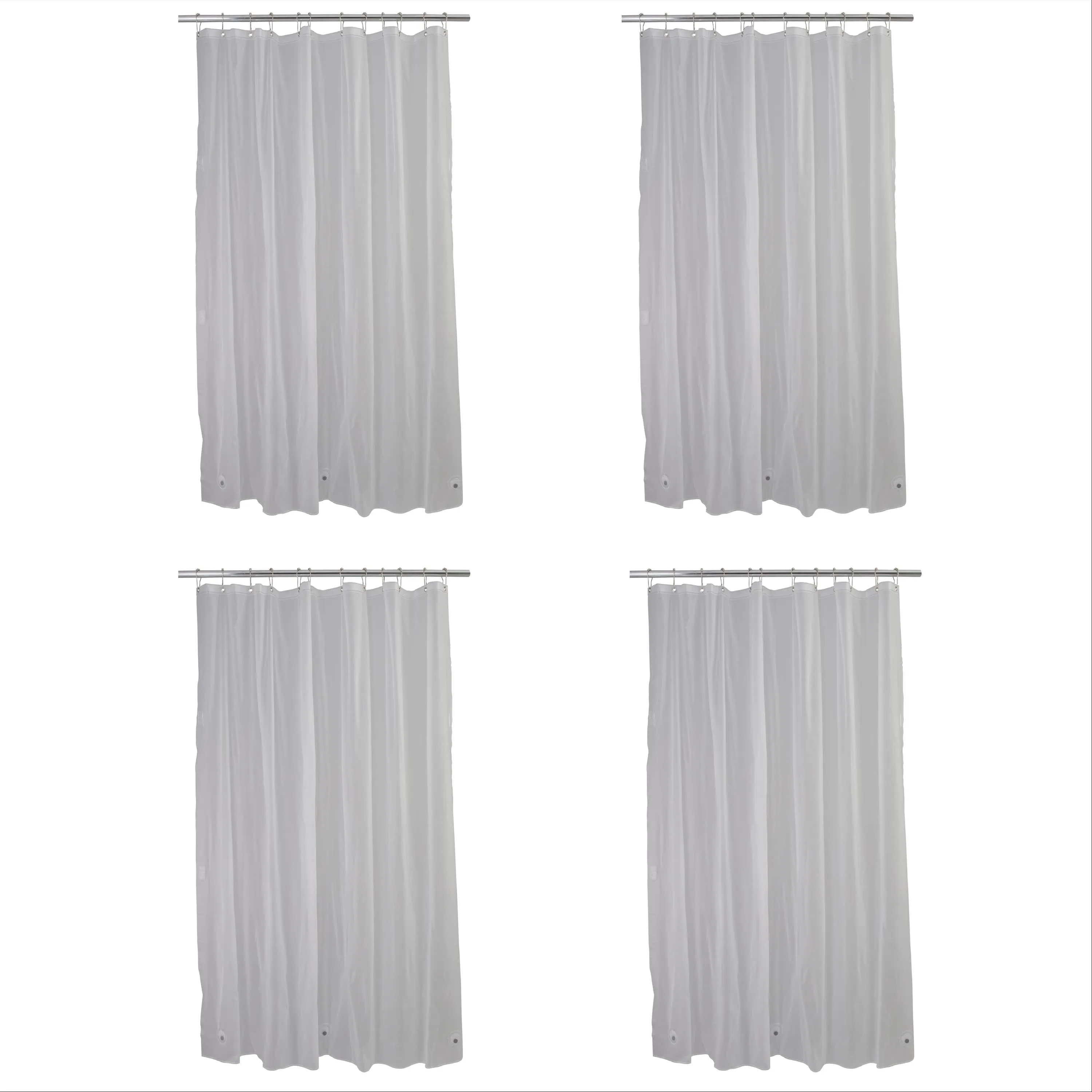 Bath Bliss 4 Pack Heavy Weight Shower Liner