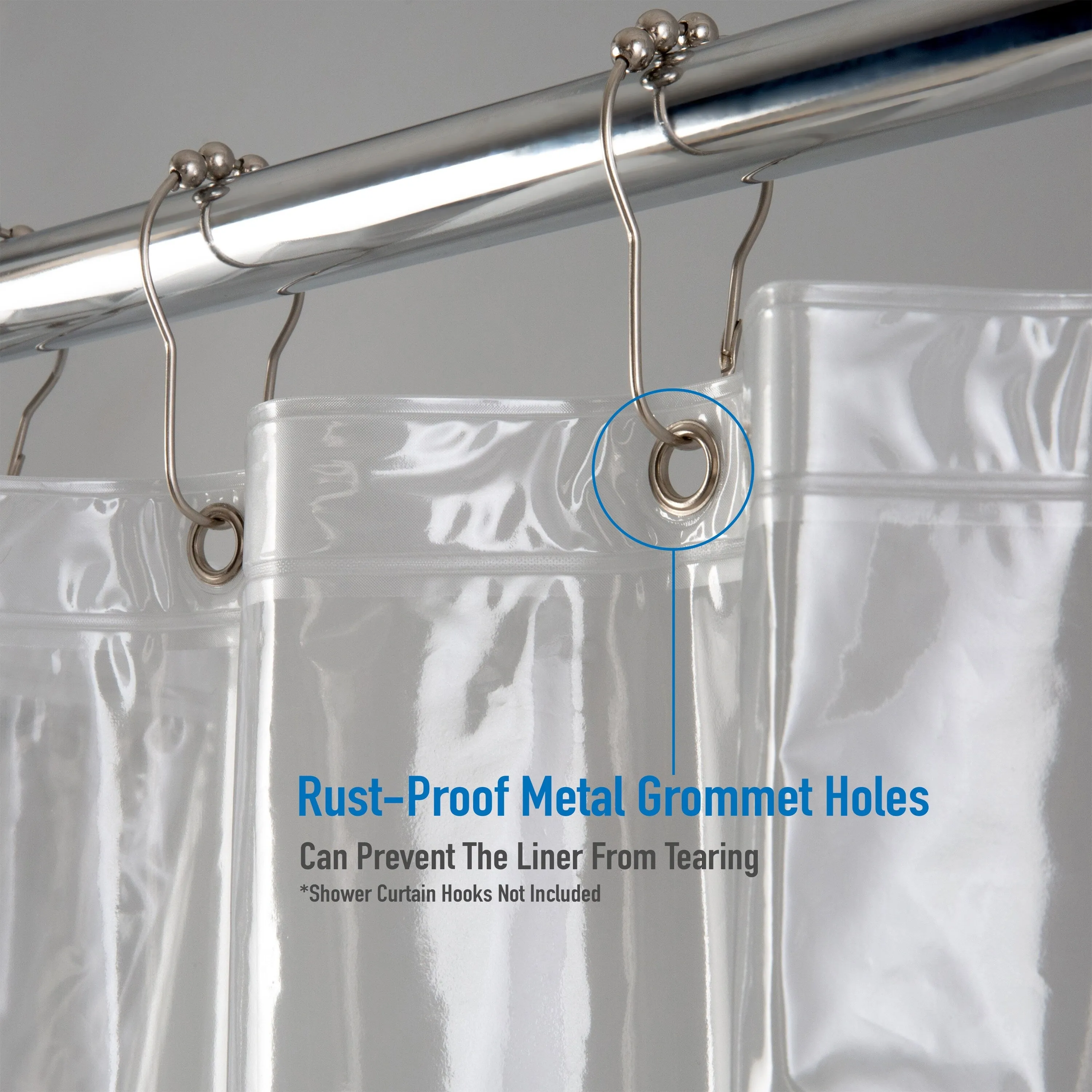 Bath Bliss 4 Pack Heavy Weight Shower Liner