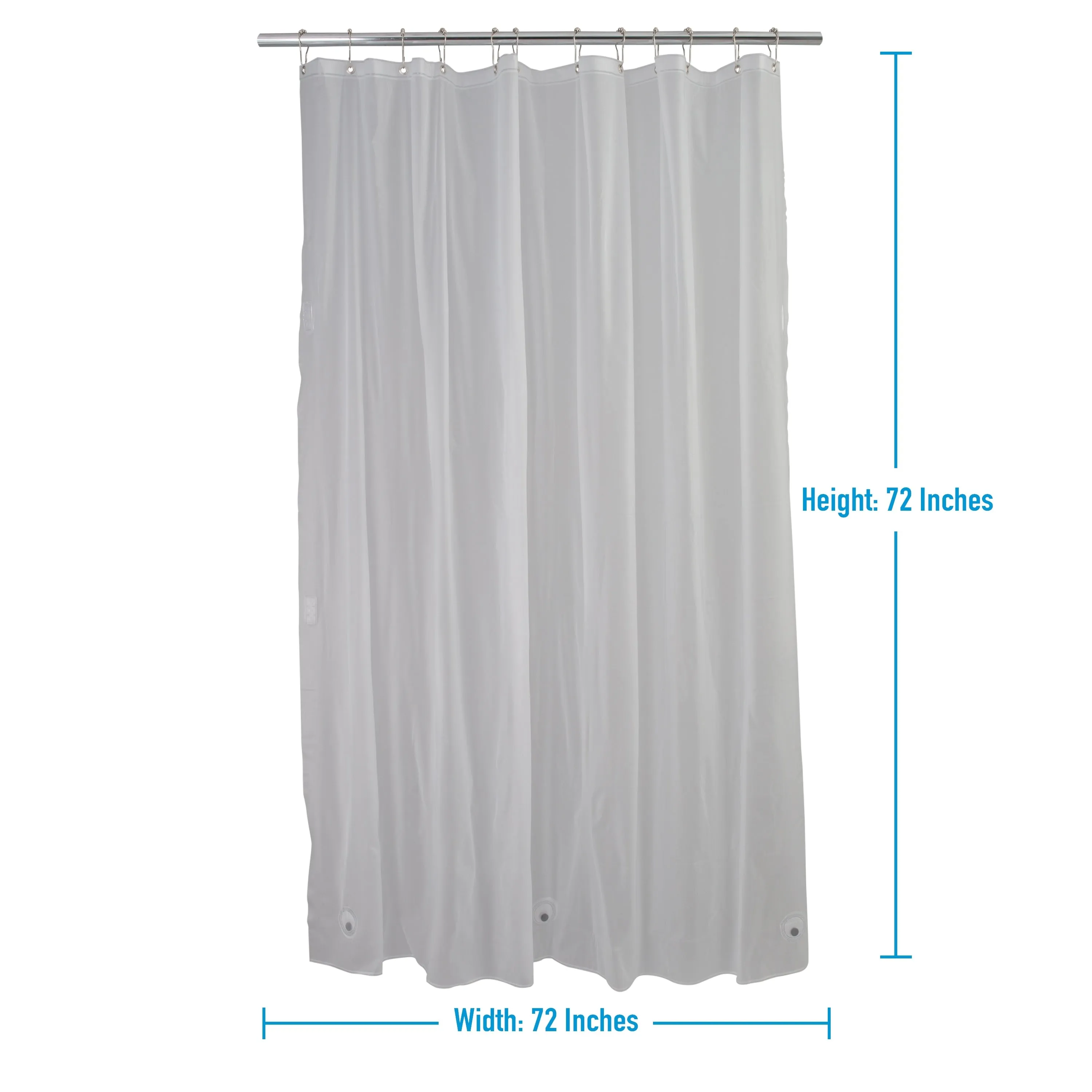 Bath Bliss 4 Pack Heavy Weight Shower Liner