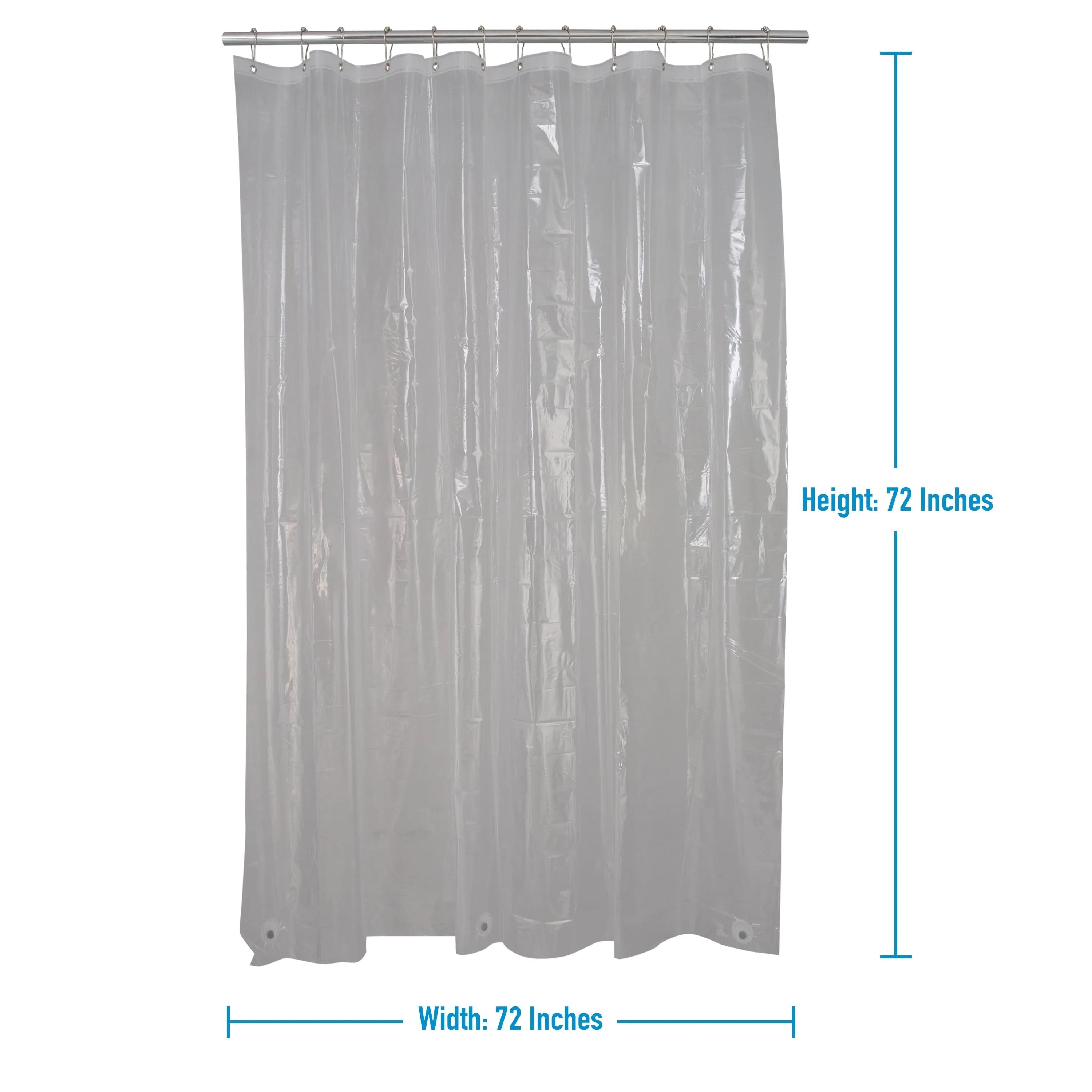 Bath Bliss 4 Pack Heavy Weight Shower Liner