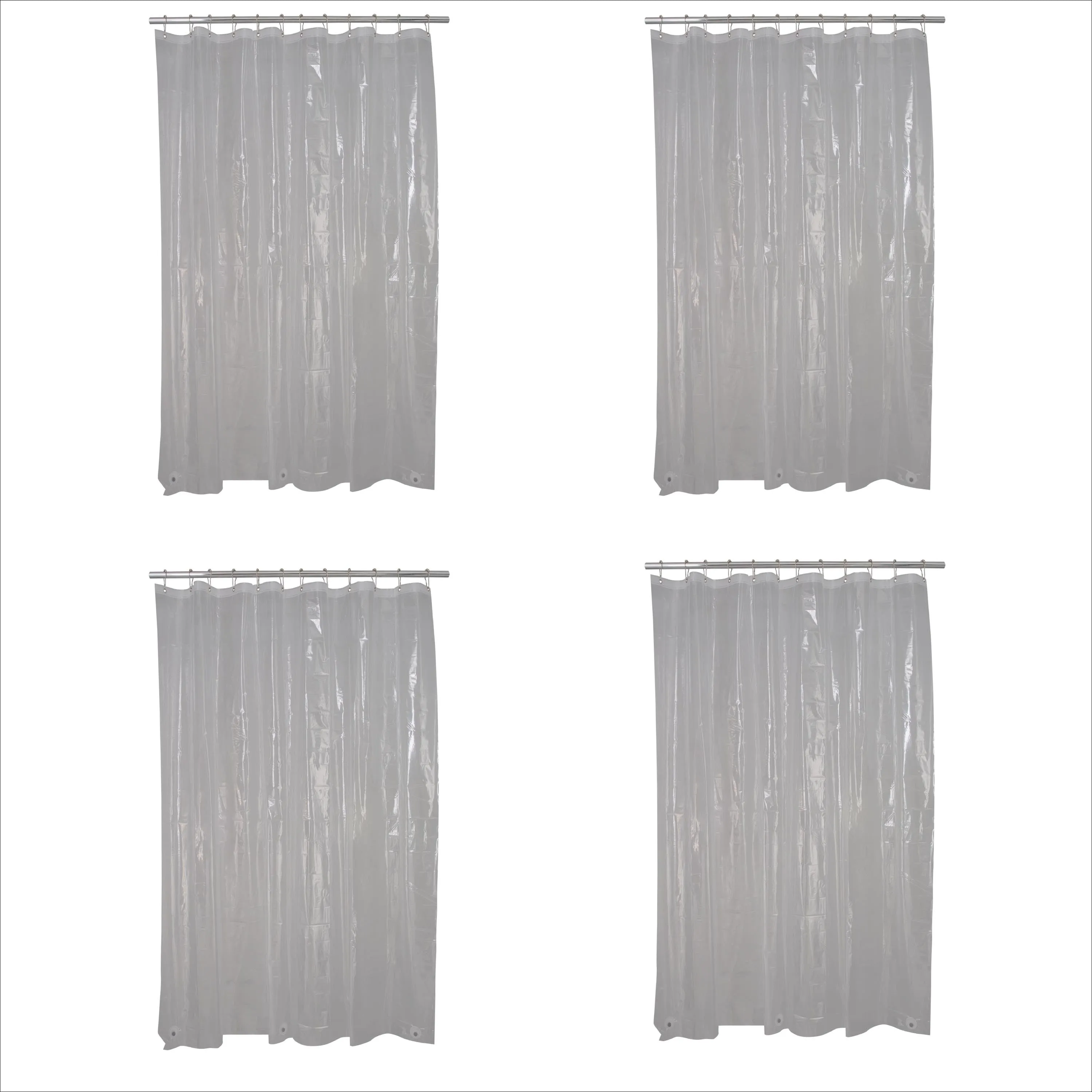 Bath Bliss 4 Pack Heavy Weight Shower Liner